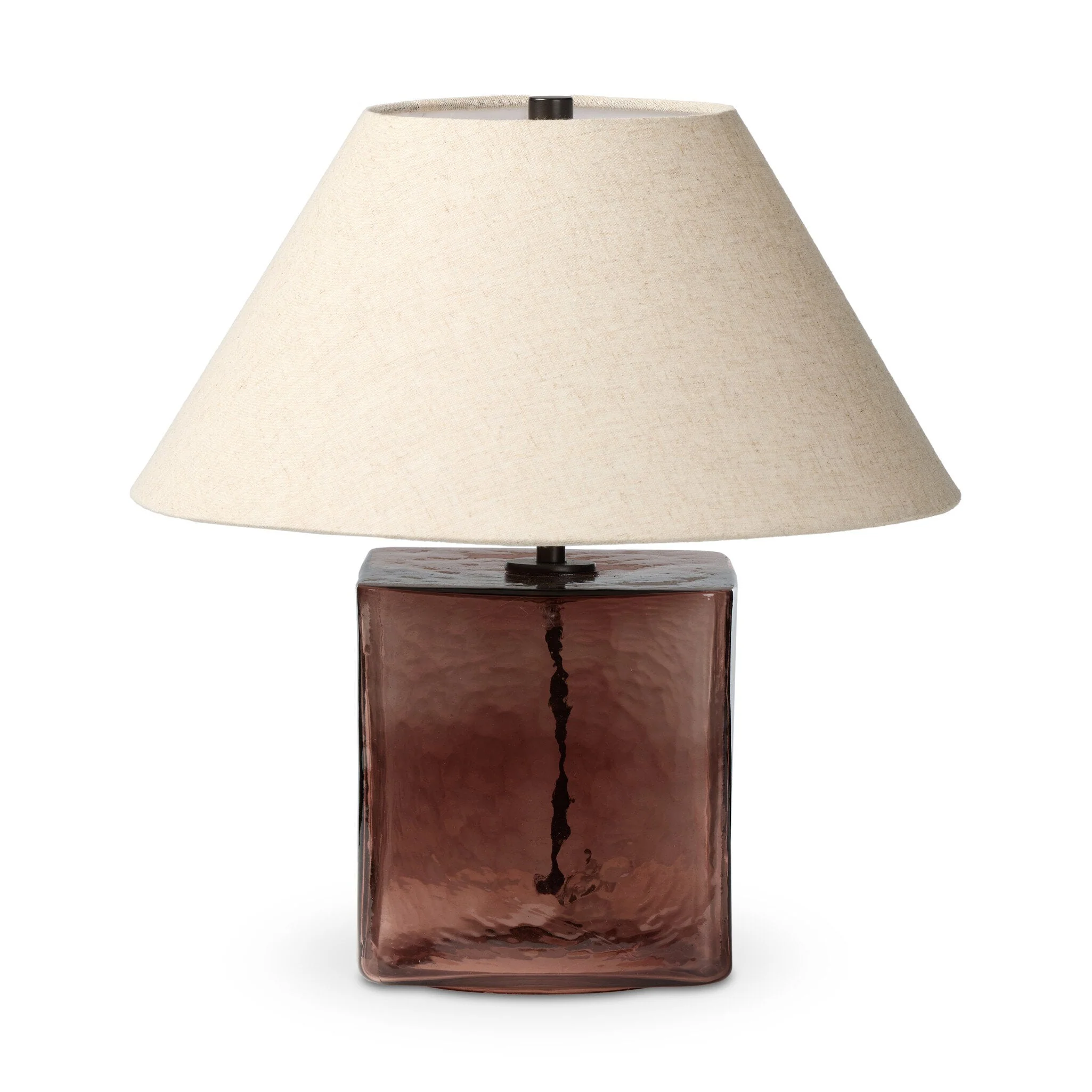 Saylor Table Lamp - Brown Cast Glass - Image 1