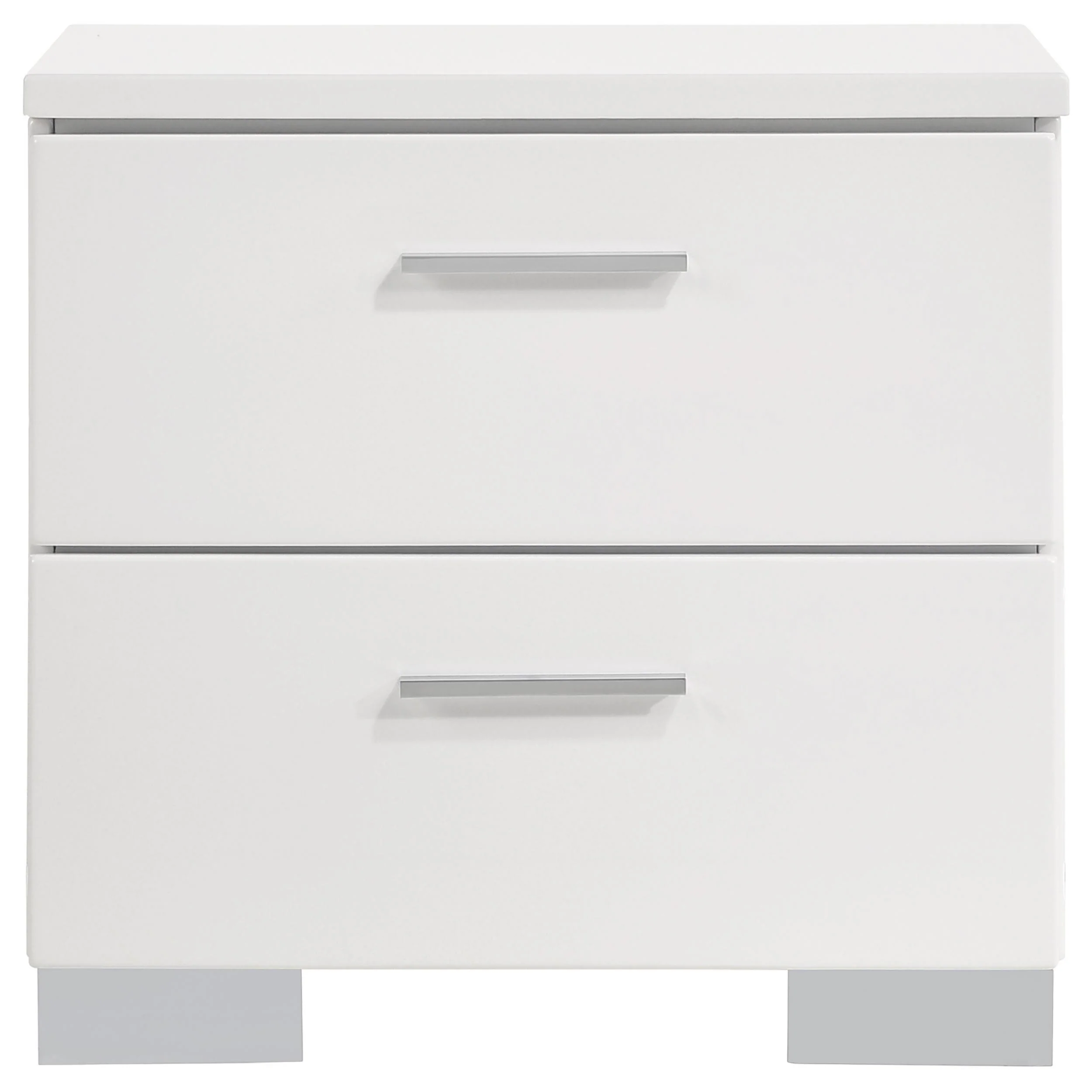 Coaster Furniture Felicity 203502 2-Drawer Nightstand - White High Gloss - Image 2