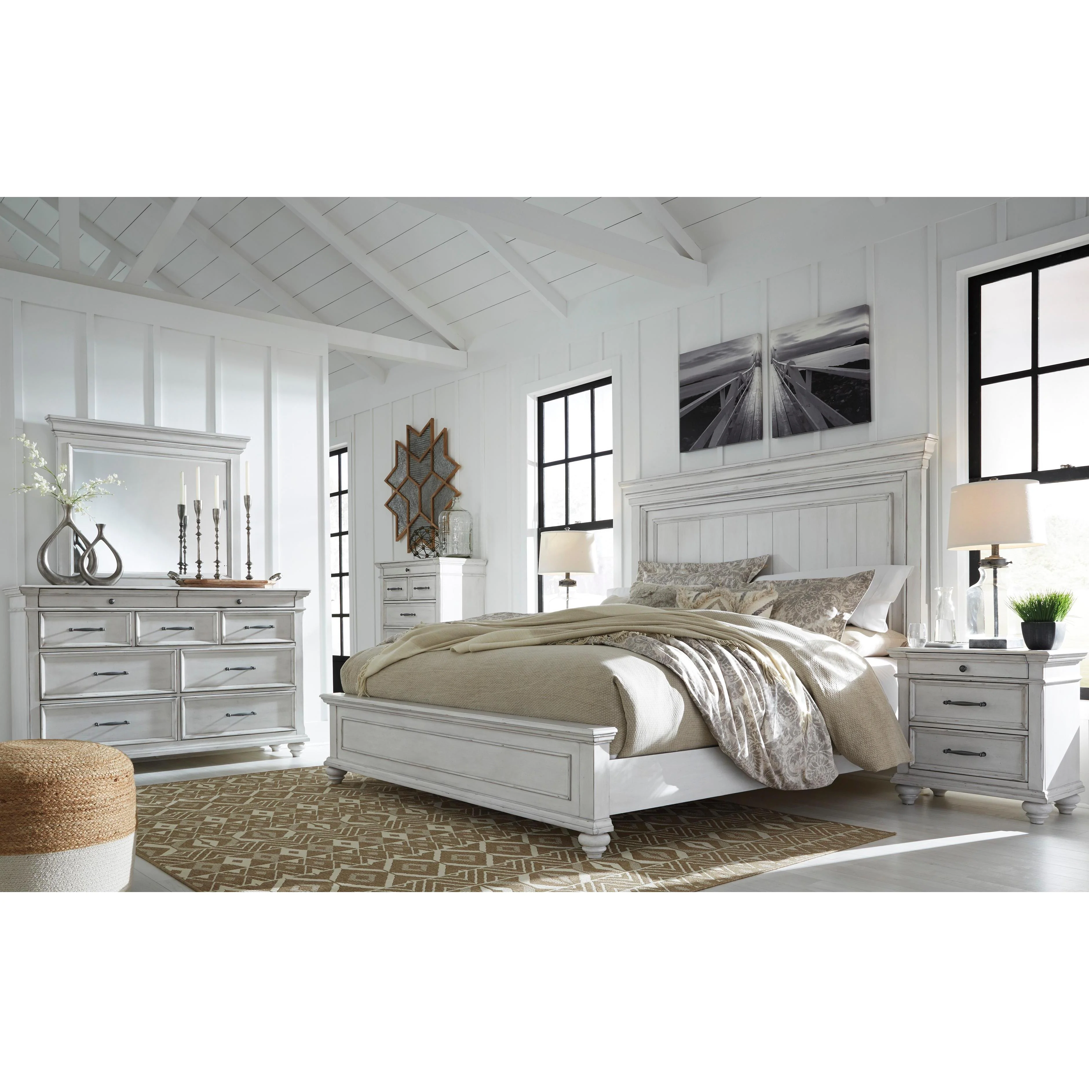 Benchcraft Kanwyn B777B3 5 pc Queen Panel Bedroom Set - Image 1