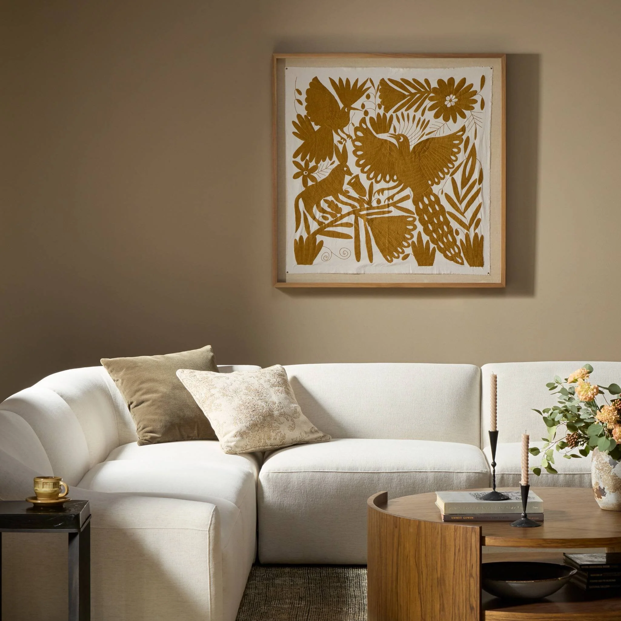 Otomi Framed Textile - Walnut 2.5 - Image 2
