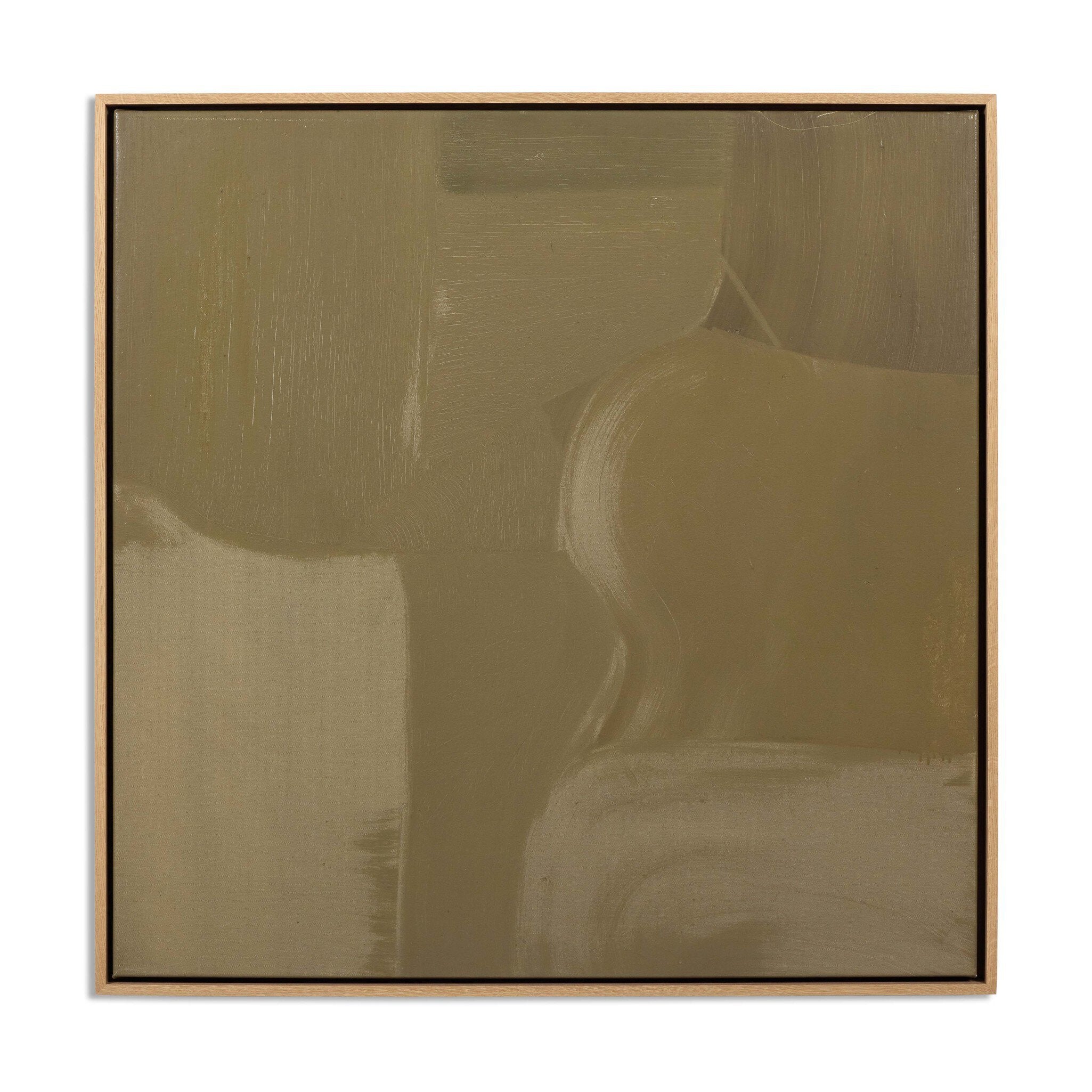 Pulling The Pieces by Melody Joy McMunn - Vertical Grain White Oak Floater | 24" x 24" - Image 1