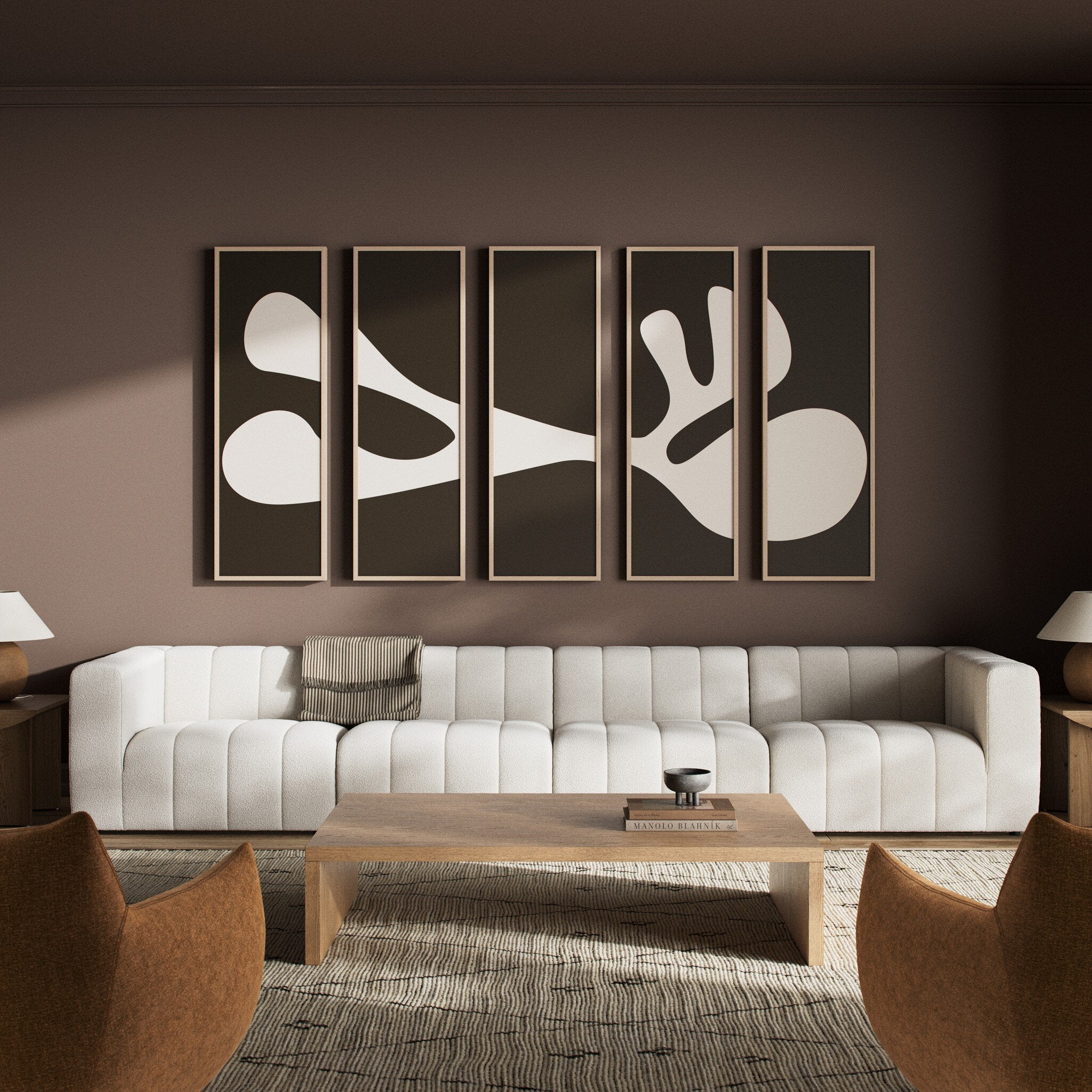 Organic Shape II Set by Four Hands Art Studio - Natural 2.5 Maple | 100" x 61" - Image 2