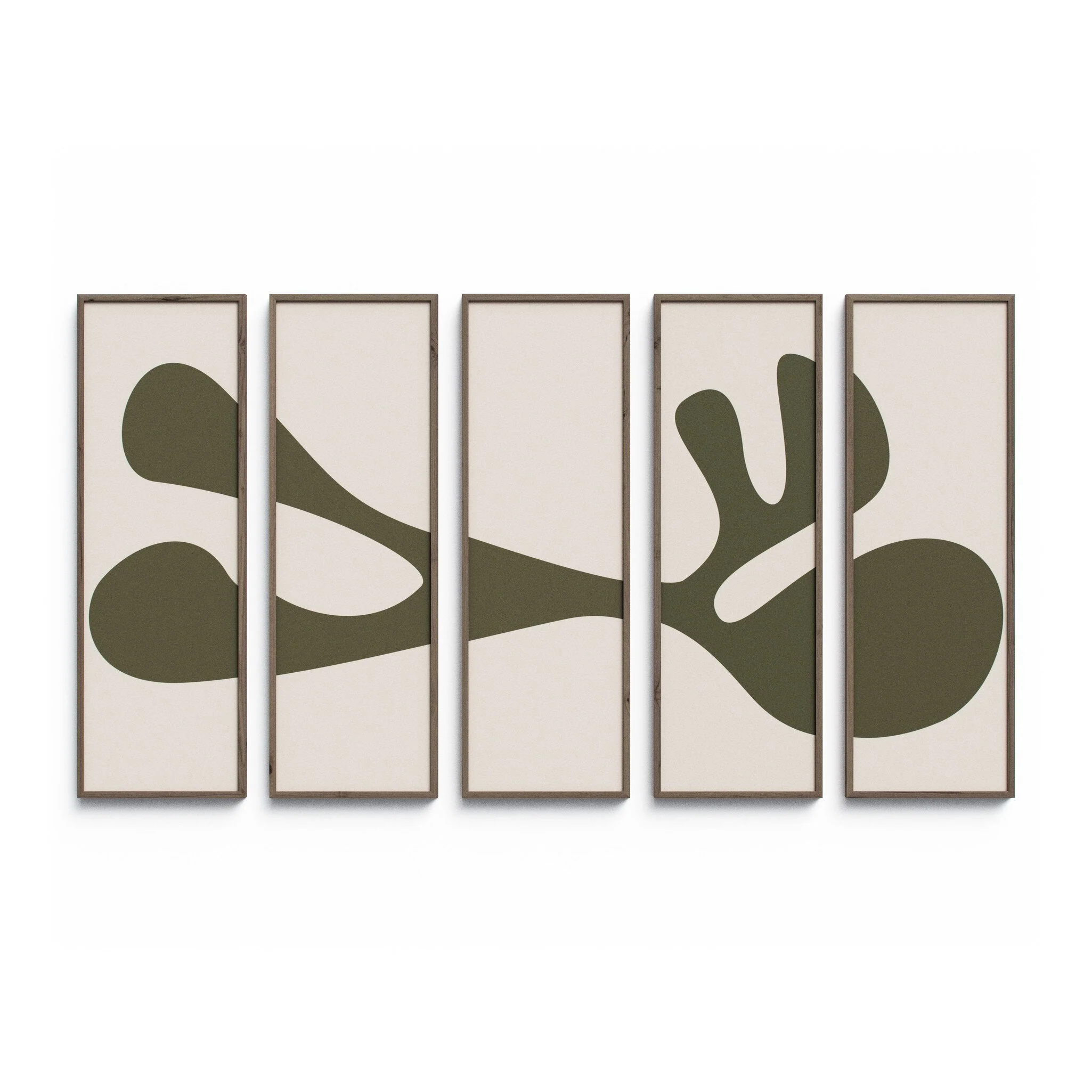 Organic Shape III Set by Four Hands Art Studio – Rustic 2.5 Walnut | 100″ x 61″