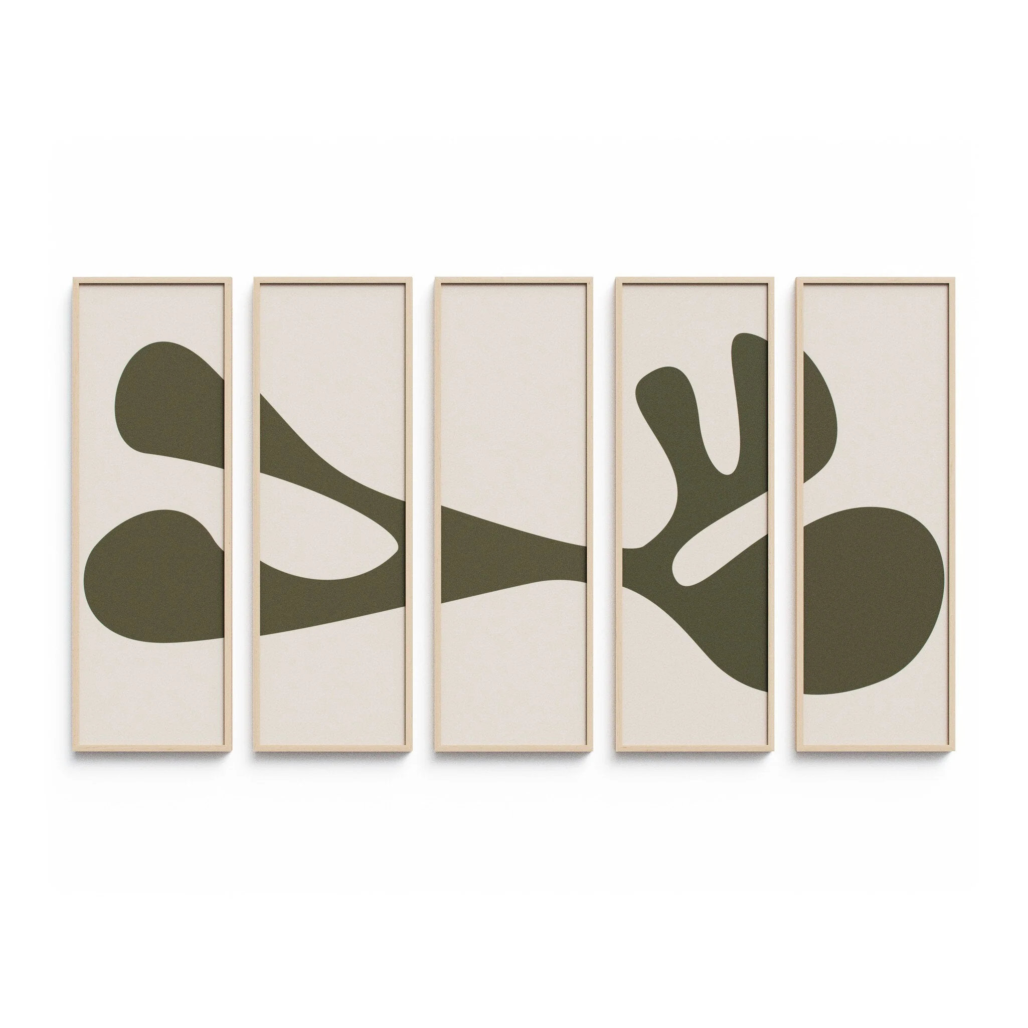 Organic Shape III Set by Four Hands Art Studio – Natural 2.5 Maple | 80″ x 48″
