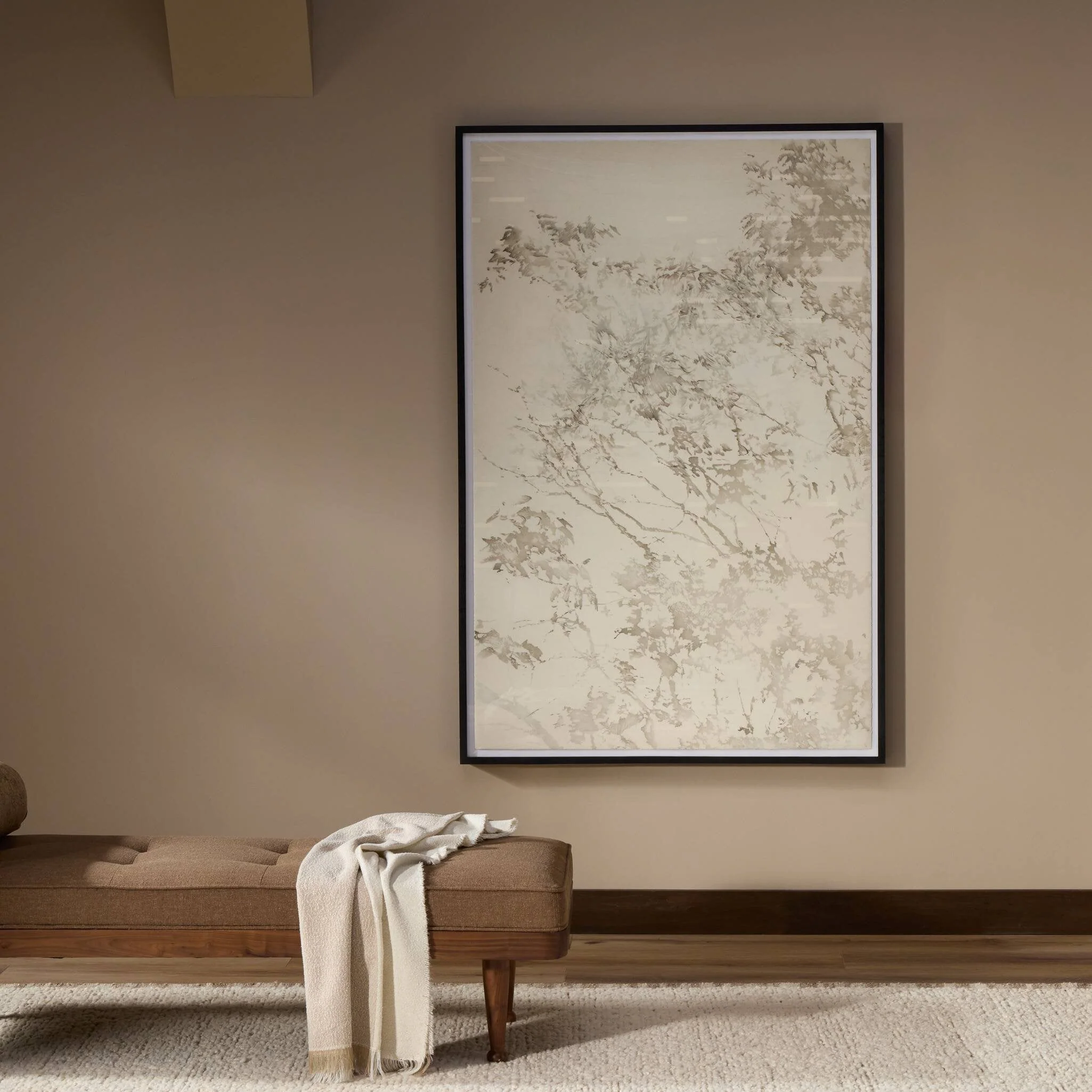 Paisaje Flotante XVIII by Adrian White - Black Vertical Grain 2.5 White Oak | 72" x 48" - Image 2