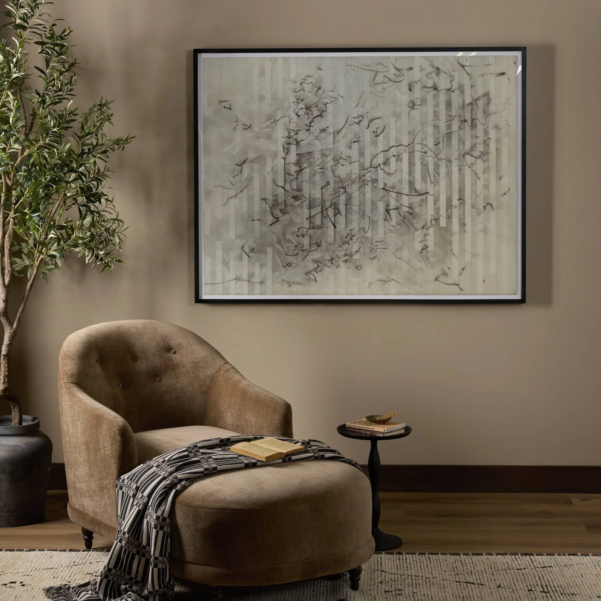 Paisaje Flotante XI by Adrian White - Black Vertical Grain 2.5 White Oak | 60" x 47" - Image 2