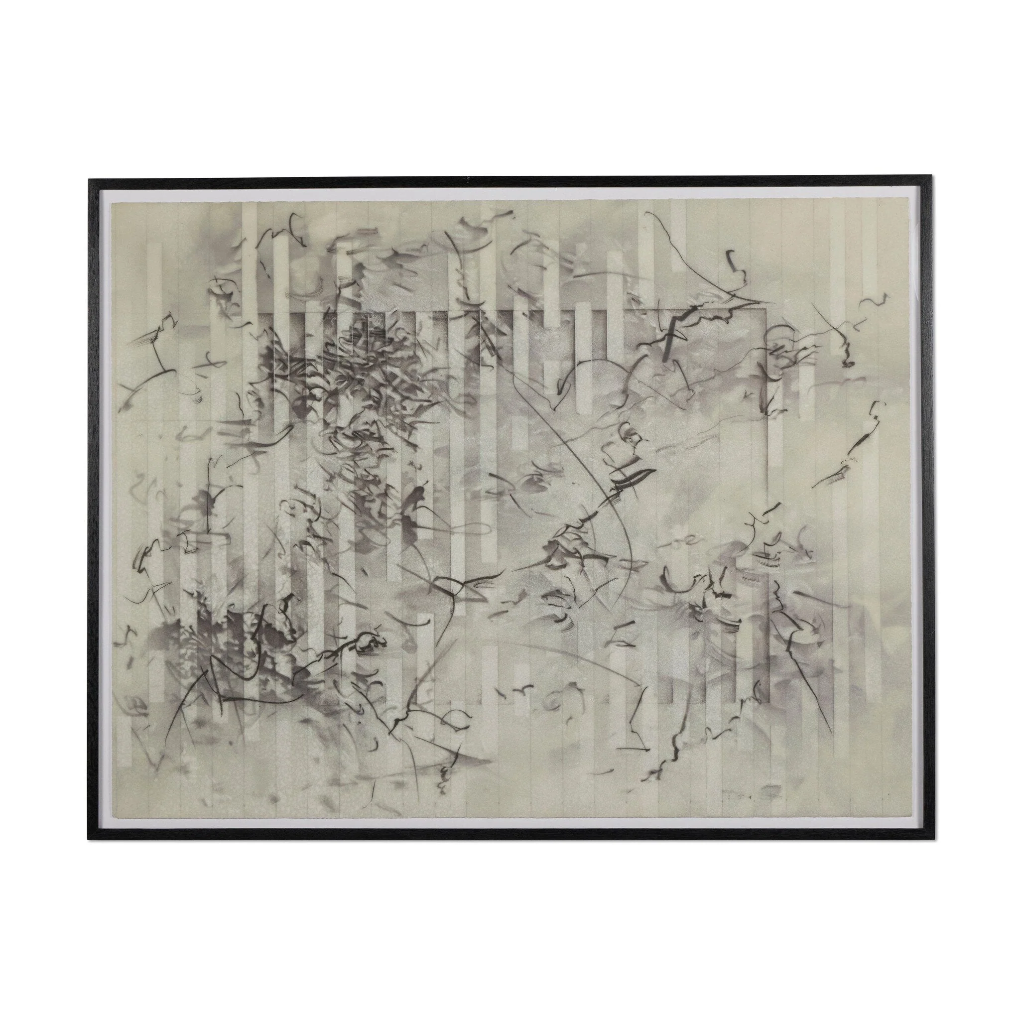 Paisaje Flotante XI by Adrian White - Black Vertical Grain 2.5 White Oak | 60" x 47" - Image 1