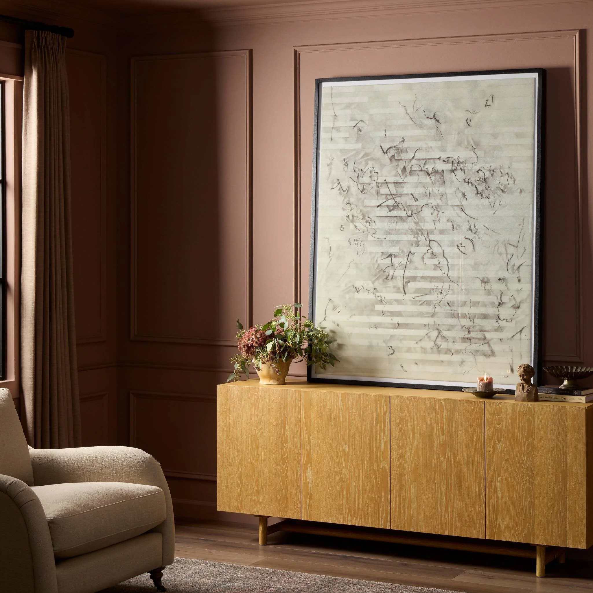 Paisaje Flotante XIII by Adrian White - Black Vertical Grain 2.5 White Oak | 60" x 47" - Image 2