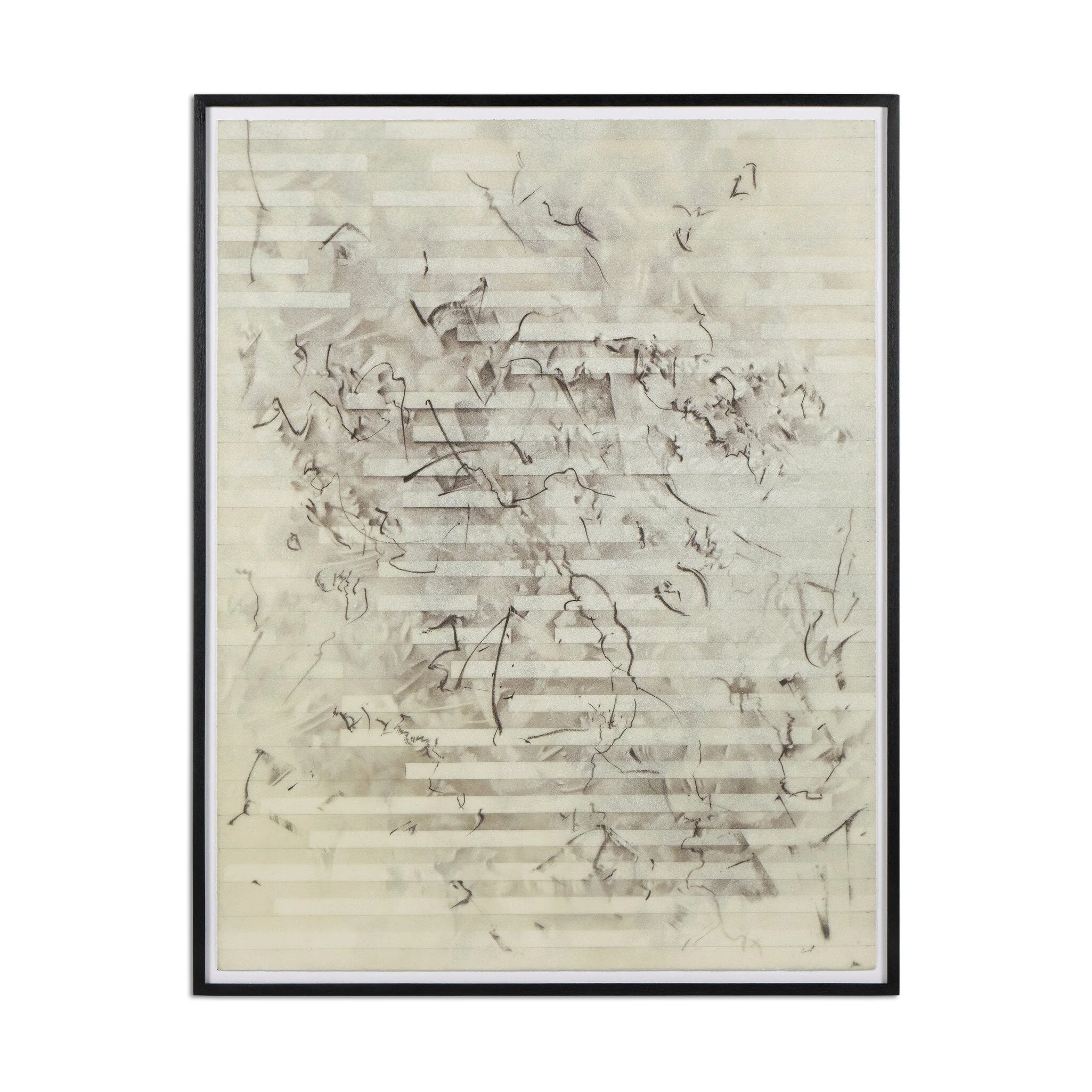 Paisaje Flotante XIII by Adrian White - Black Vertical Grain 2.5 White Oak | 60" x 47" - Image 1