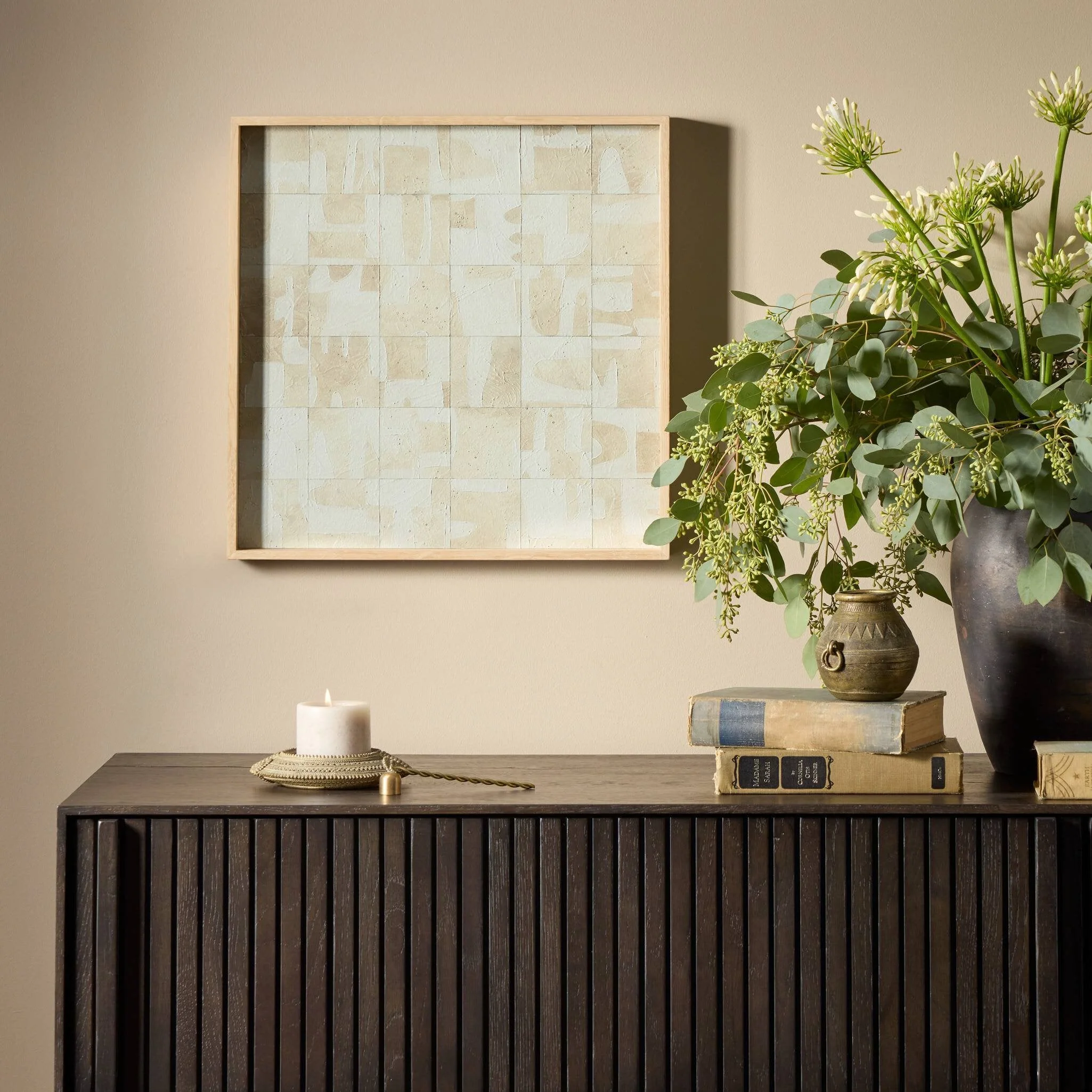 Ancestral II by Douglas Galloway - Vertical Grain White Oak Floater | 24" x 24" - Image 2