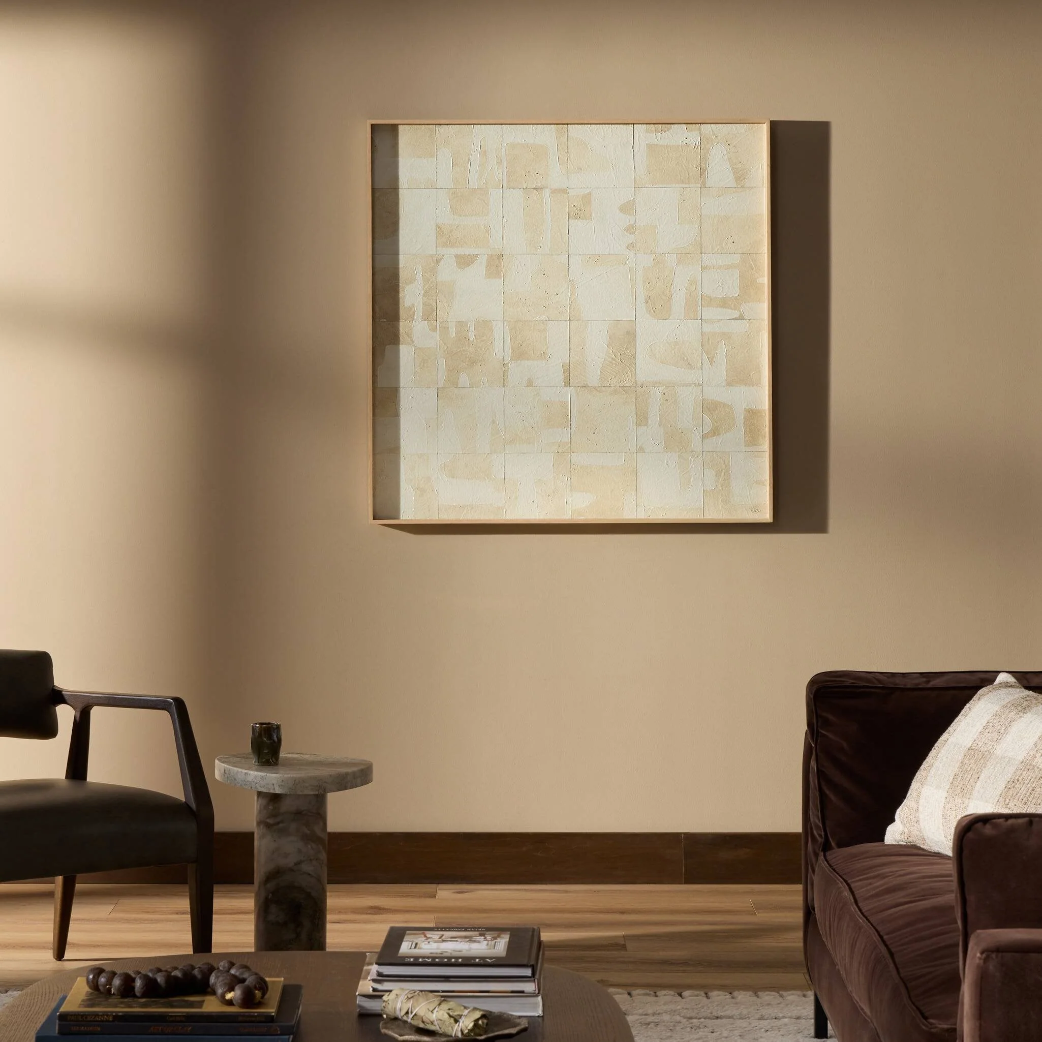 Ancestral II by Douglas Galloway - Vertical Grain White Oak Floater | 40" x 40" - Image 2