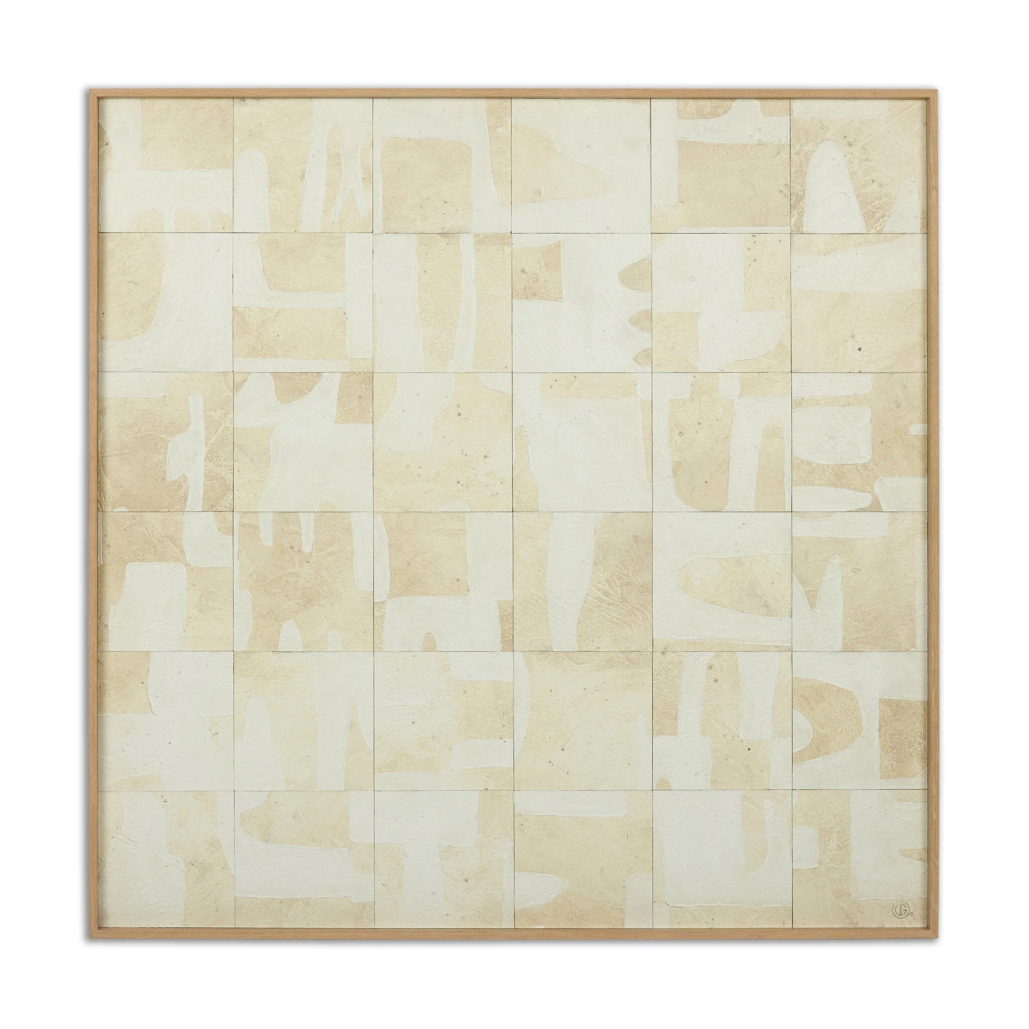 Ancestral II by Douglas Galloway – Vertical Grain White Oak Floater | 48″ x 48″