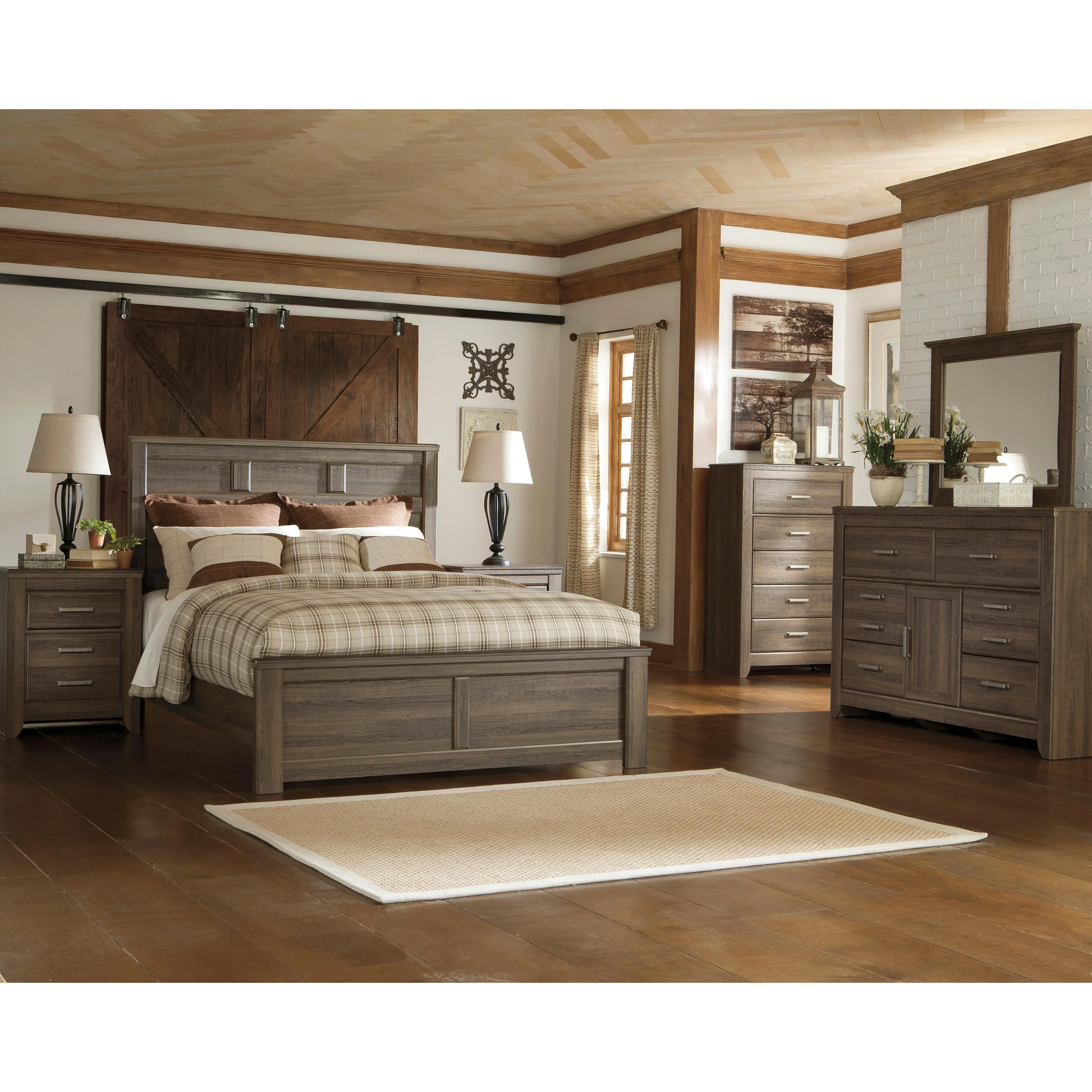 Signature Design by Ashley Juararo B251 7 pc King Panel Bedroom Set - Image 1