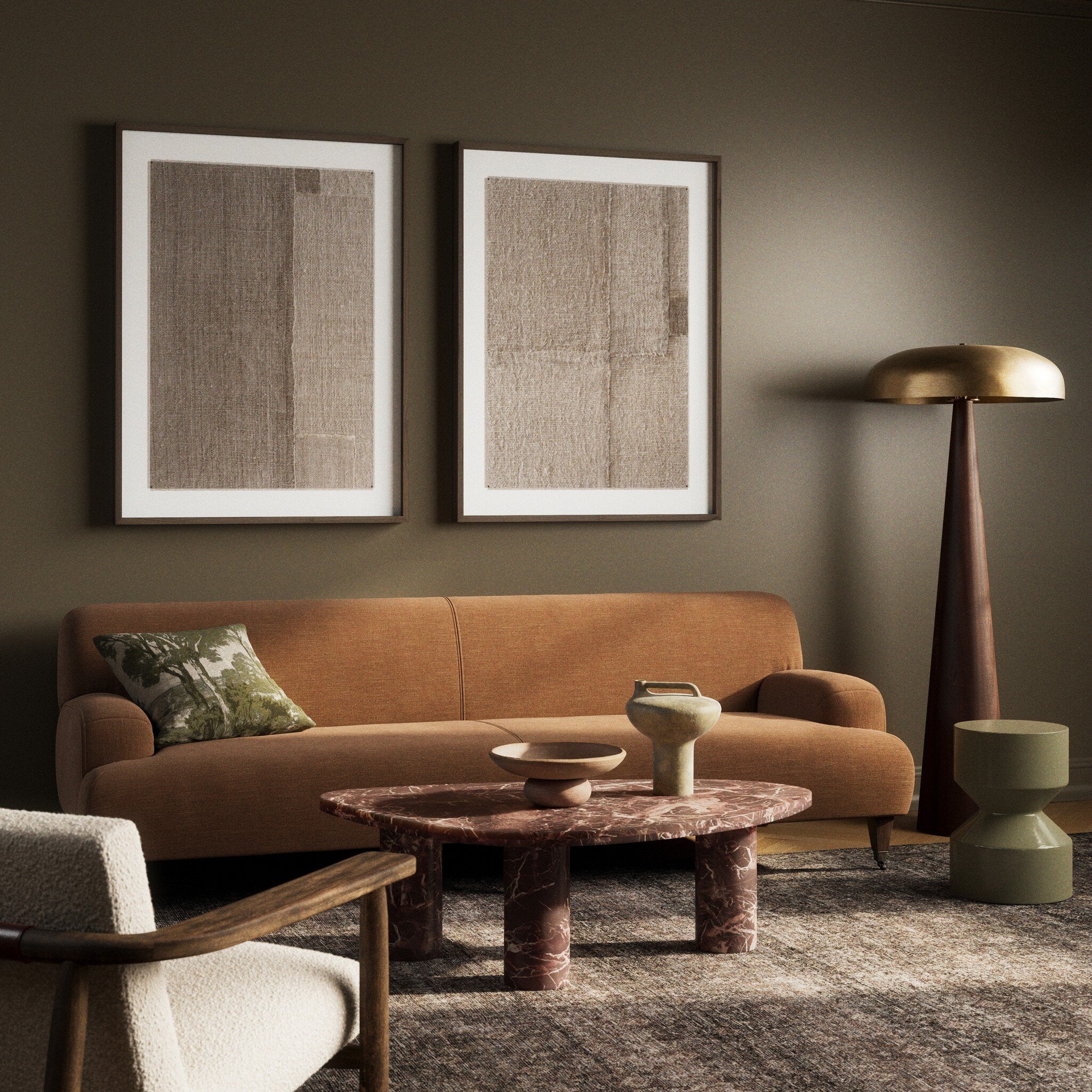 Acceptance Diptych by Karen Covey - Rustic 2.5 Walnut | 72" x 48" - Image 3