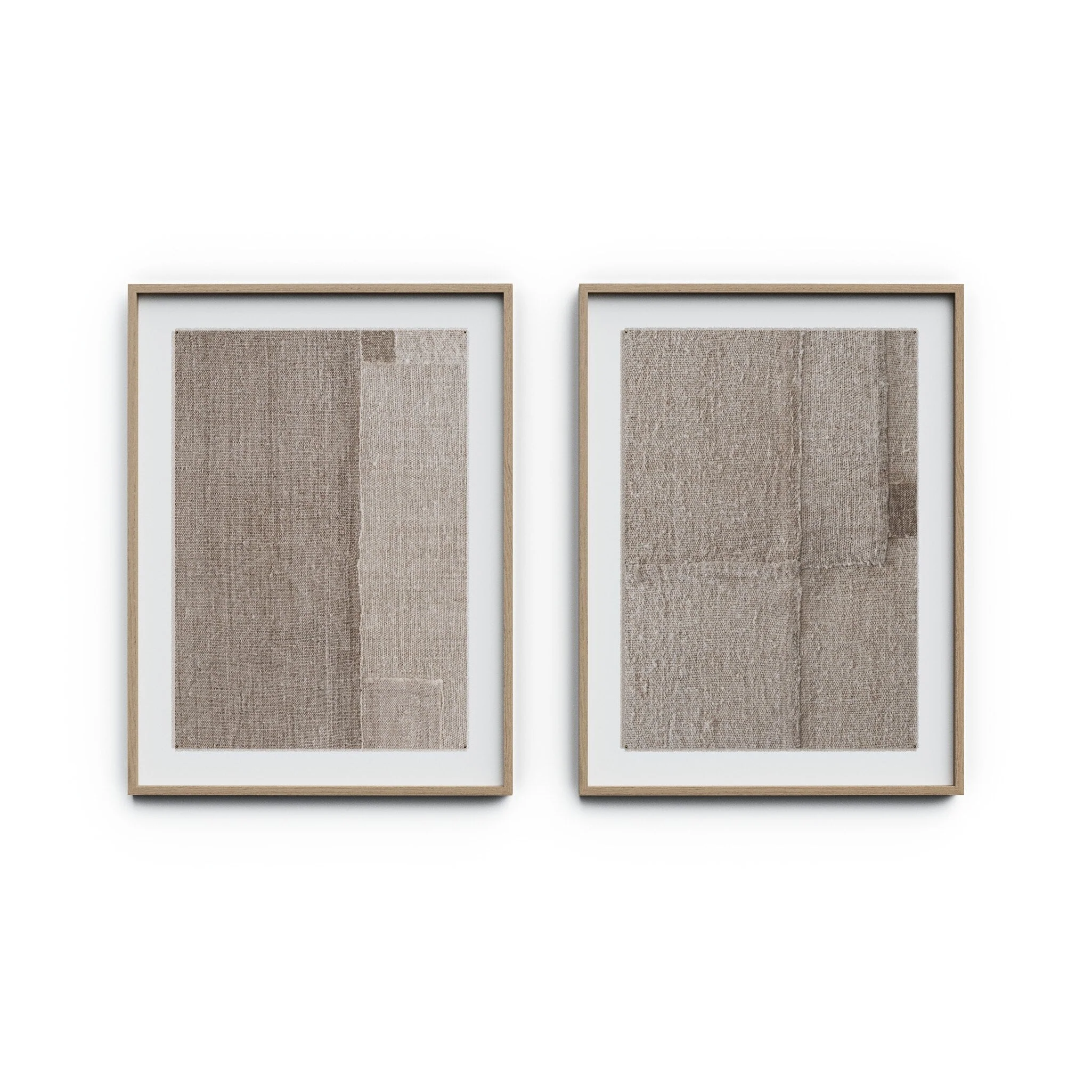 Acceptance Diptych by Karen Covey - Vertical Grain 1.5 White Oak | 48" x 32" - Image 1