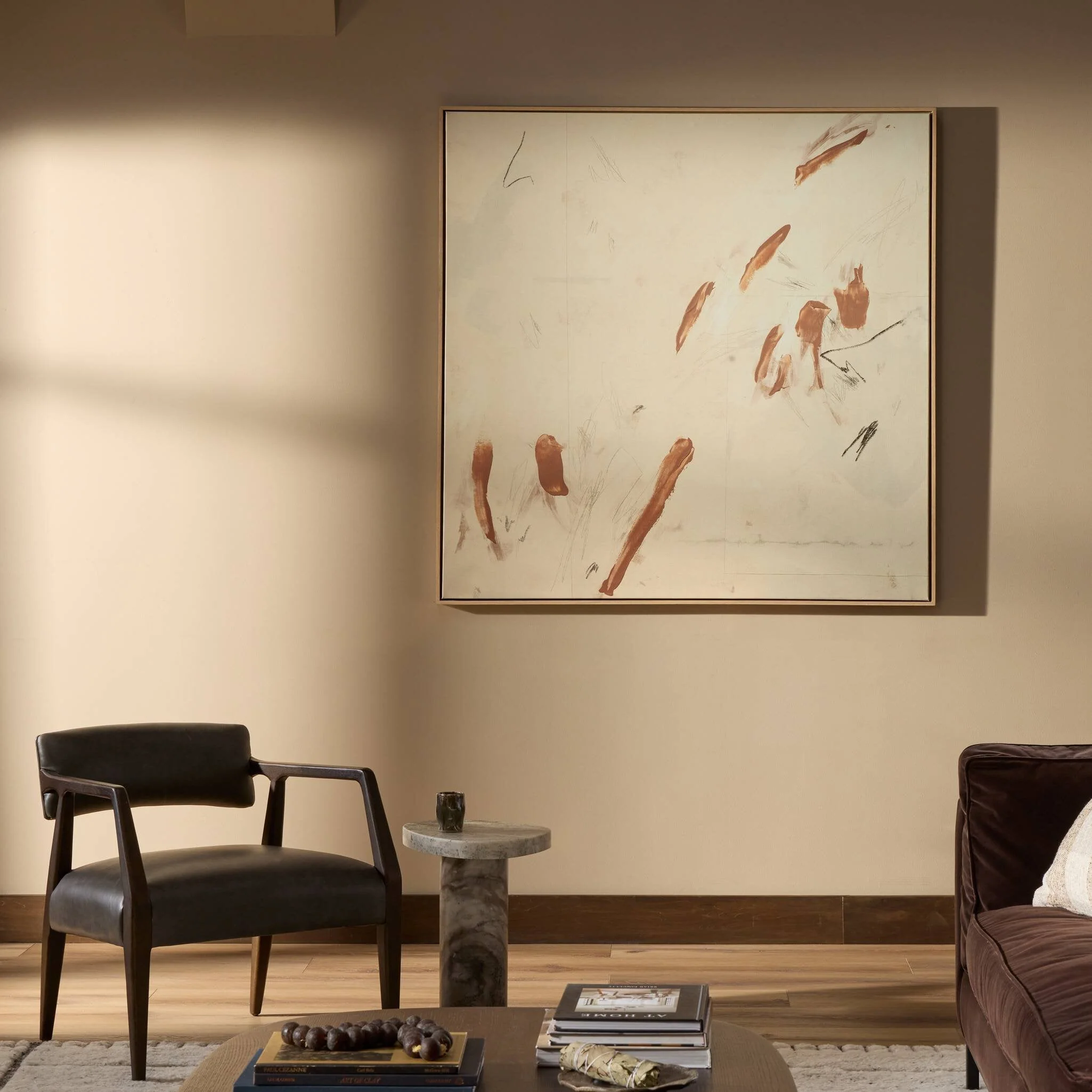 Weight Of Gesture by Coup d'Esprit - Vertical Grain White Oak Floater | 52.5" x 52.5" - Image 2