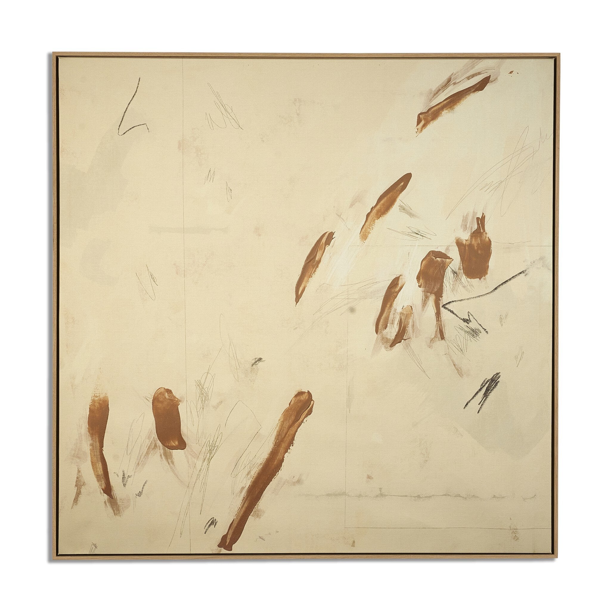 Weight Of Gesture by Coup d'Esprit - Vertical Grain White Oak Floater | 52.5" x 52.5" - Image 1