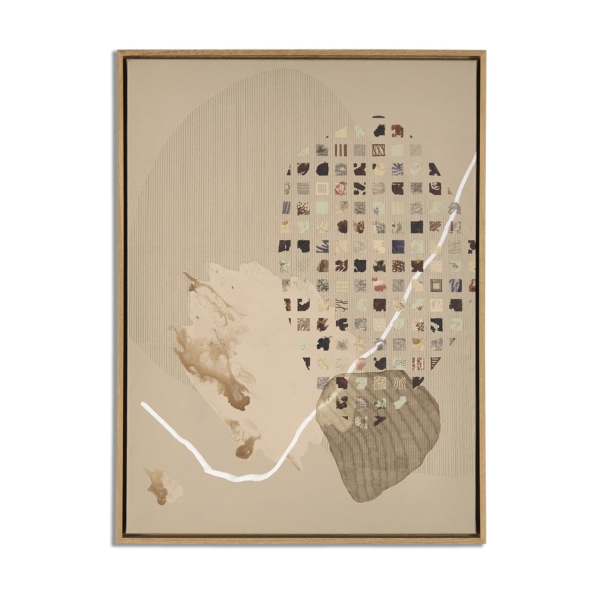 Threshold: Inhabiting My Headspace by LiminalME - Vertical Grain White Oak Floater | 36" x 48" - Image 1