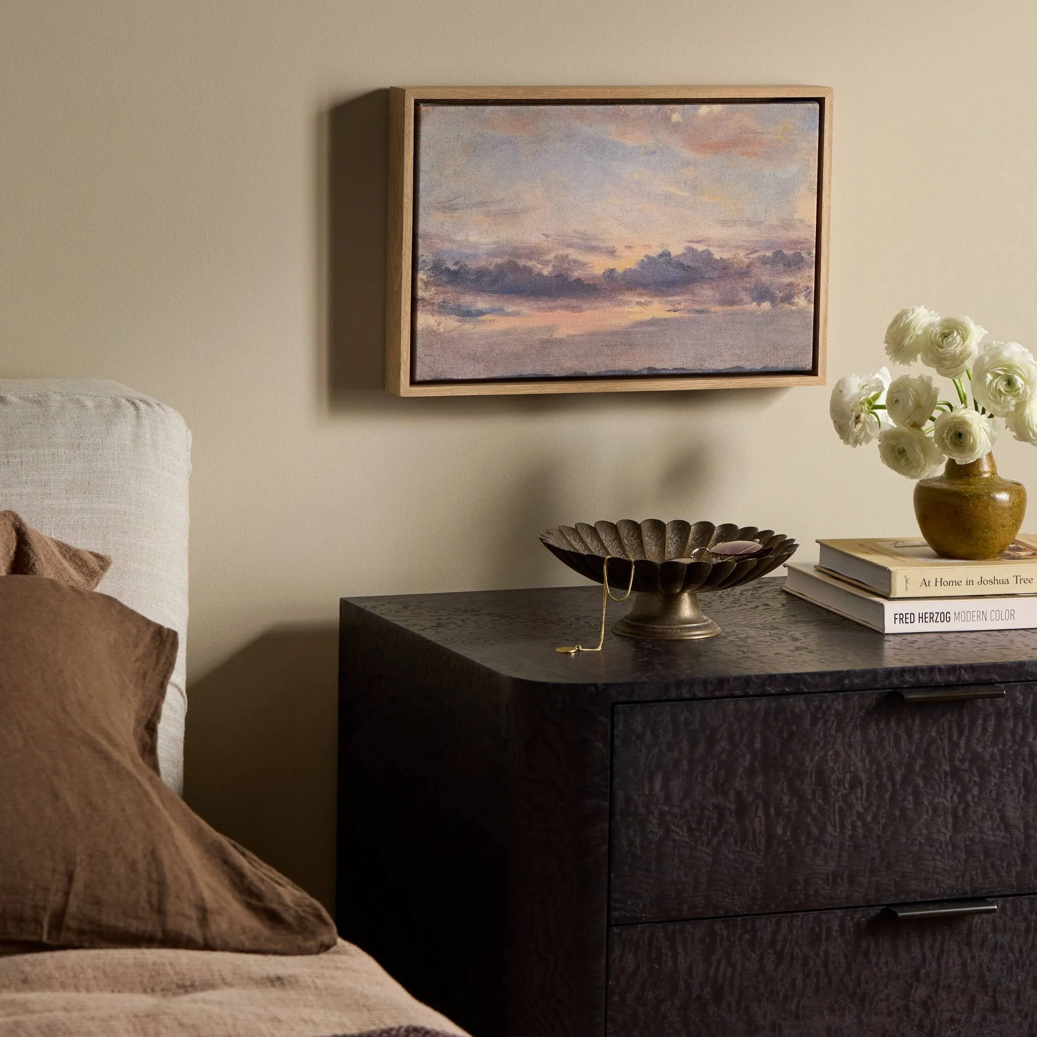 A Cloud Study - Sunset by John Constable - Vertical Grain White Oak Floater - Image 2