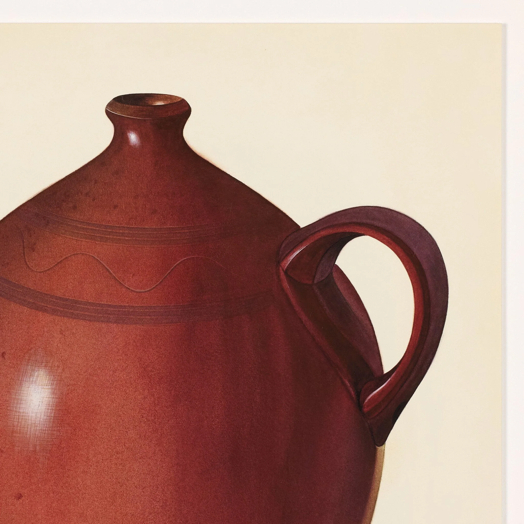 Economy Redware Jug by Edward White - Vertical Grain 1.5 White Oak | 24" x 20" - Image 3