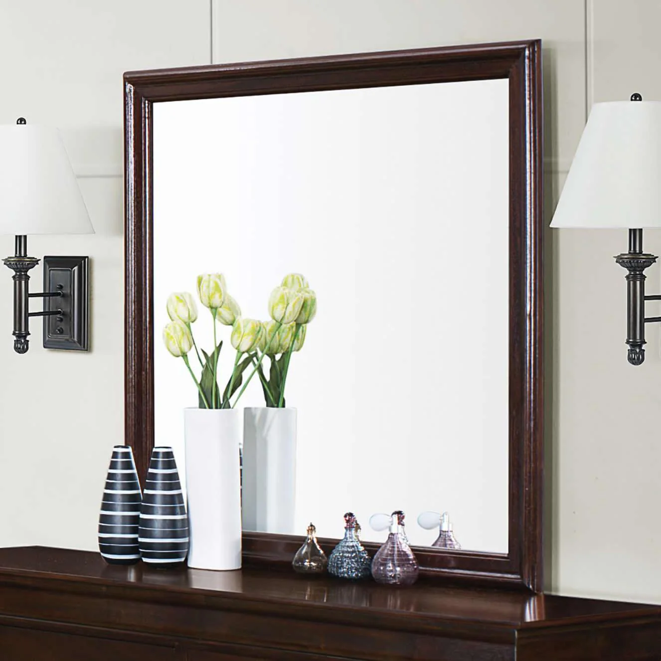 Coaster Furniture Louis Philippe 202414 Dresser Mirror - Cappuccino - Image 1