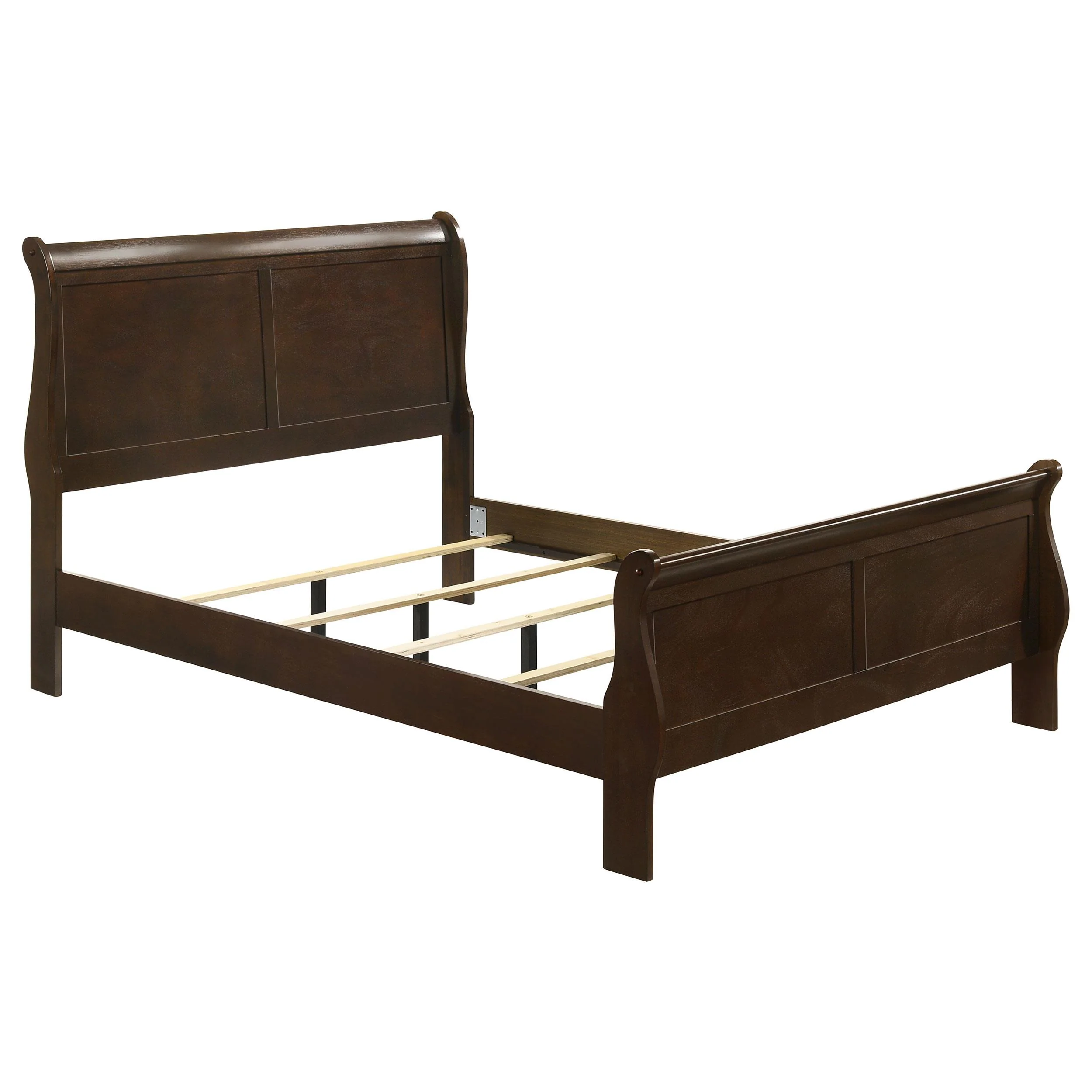 Coaster Furniture Louis Philippe 202411F Wood Full Sleigh Bed - Cappuccino - Image 1