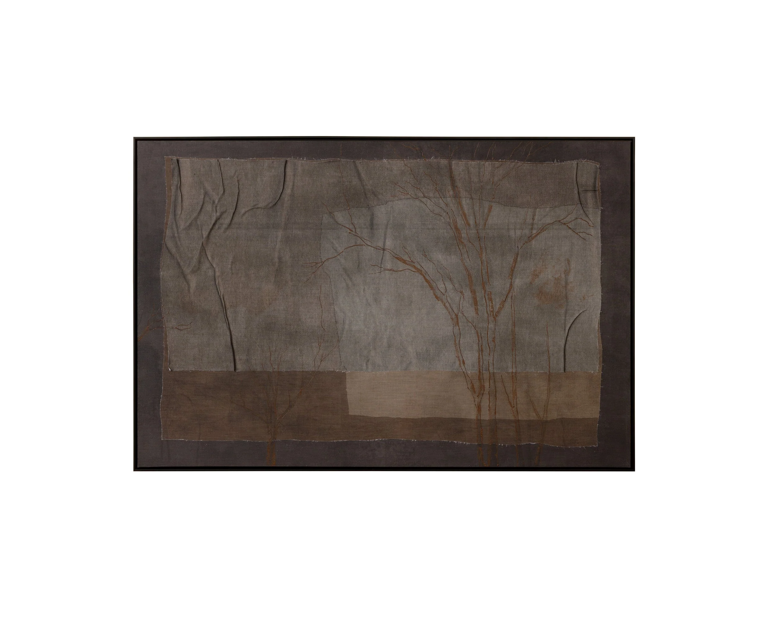 Enchanted Forest – 60″ X 40″ – Black Floater Frame – Brown