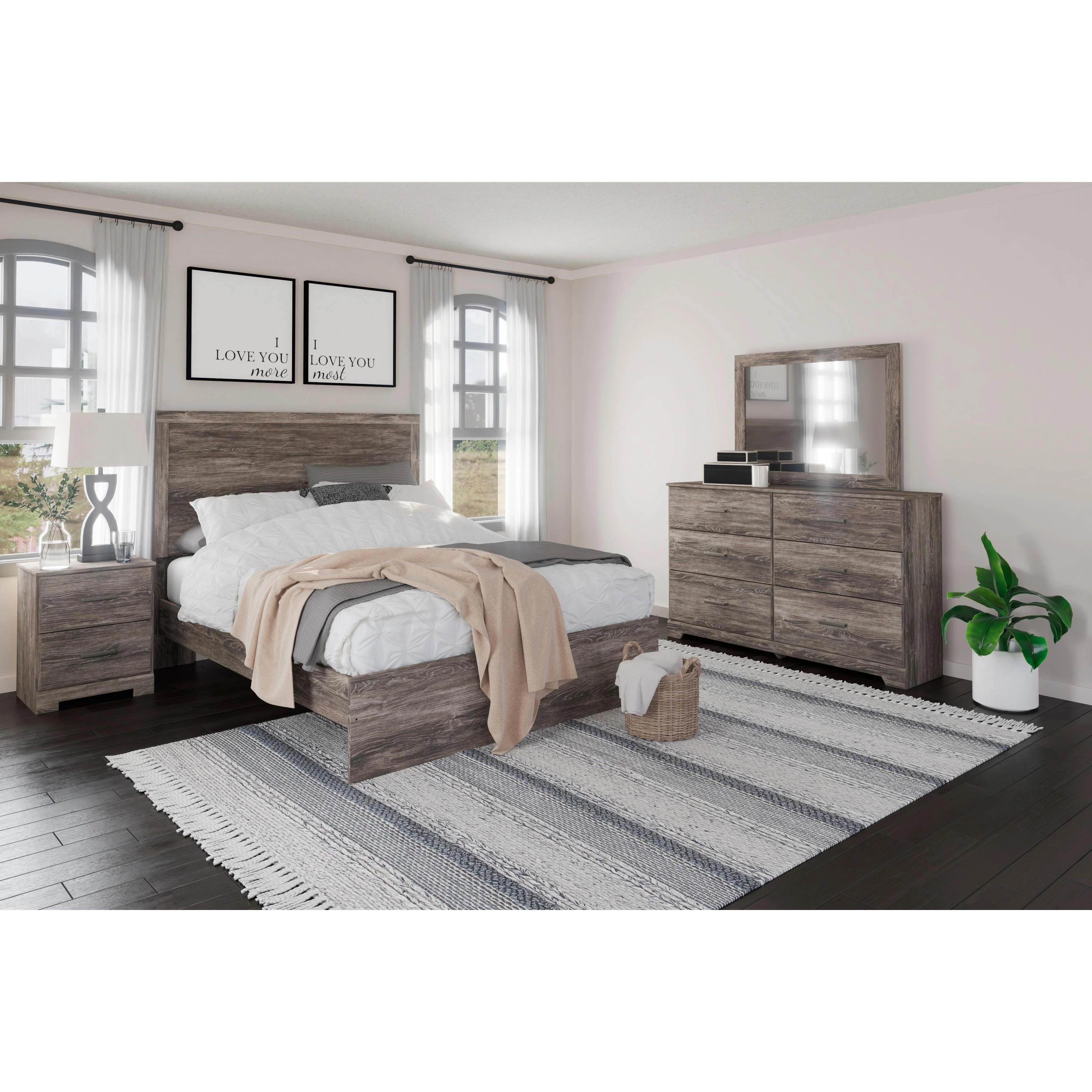 Signature Design by Ashley Ralinski B2587B7 6 pc Queen Panel Bedroom Set - Image 1