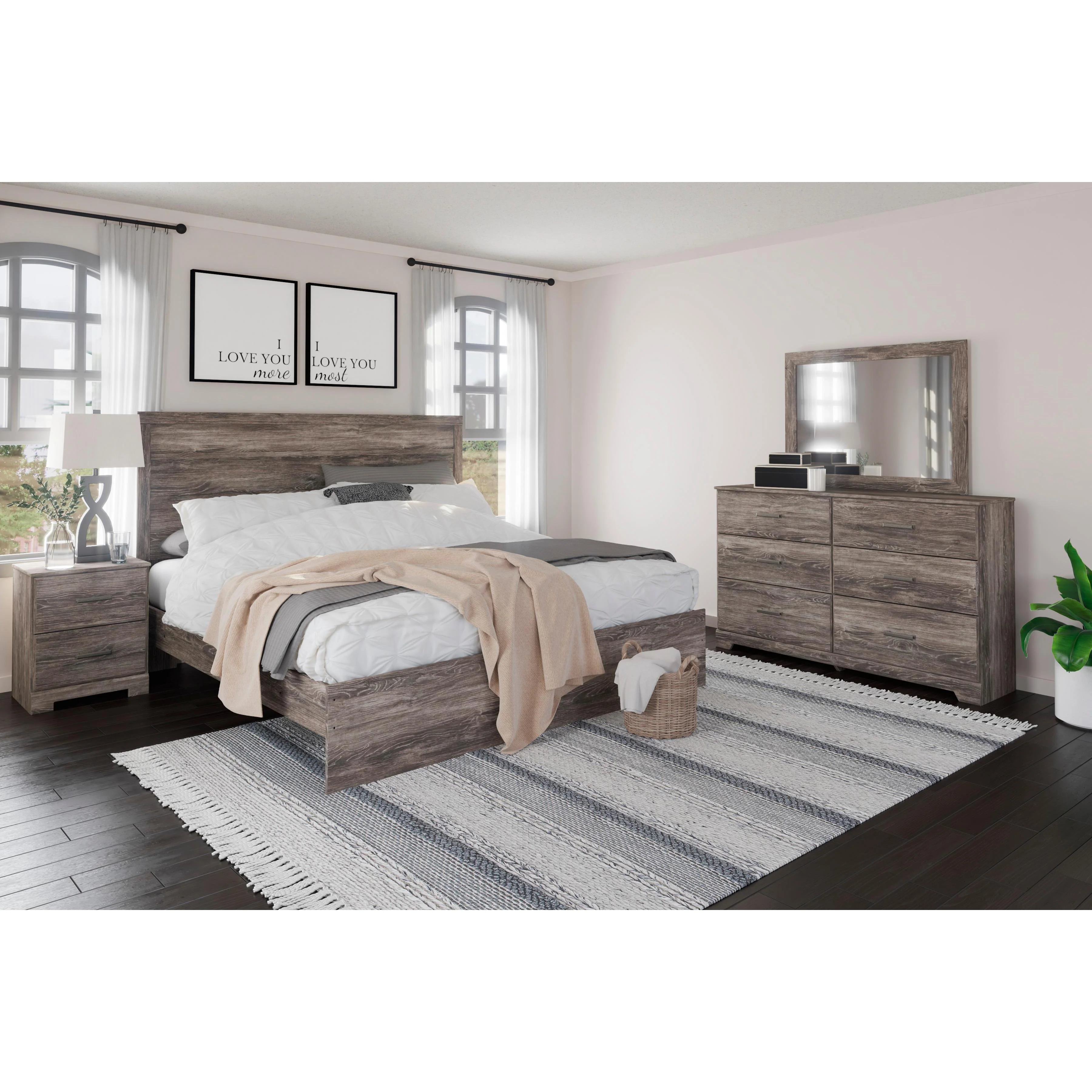 Signature Design by Ashley Ralinski B2587B8 6 pc King Panel Bedroom Set - Image 1