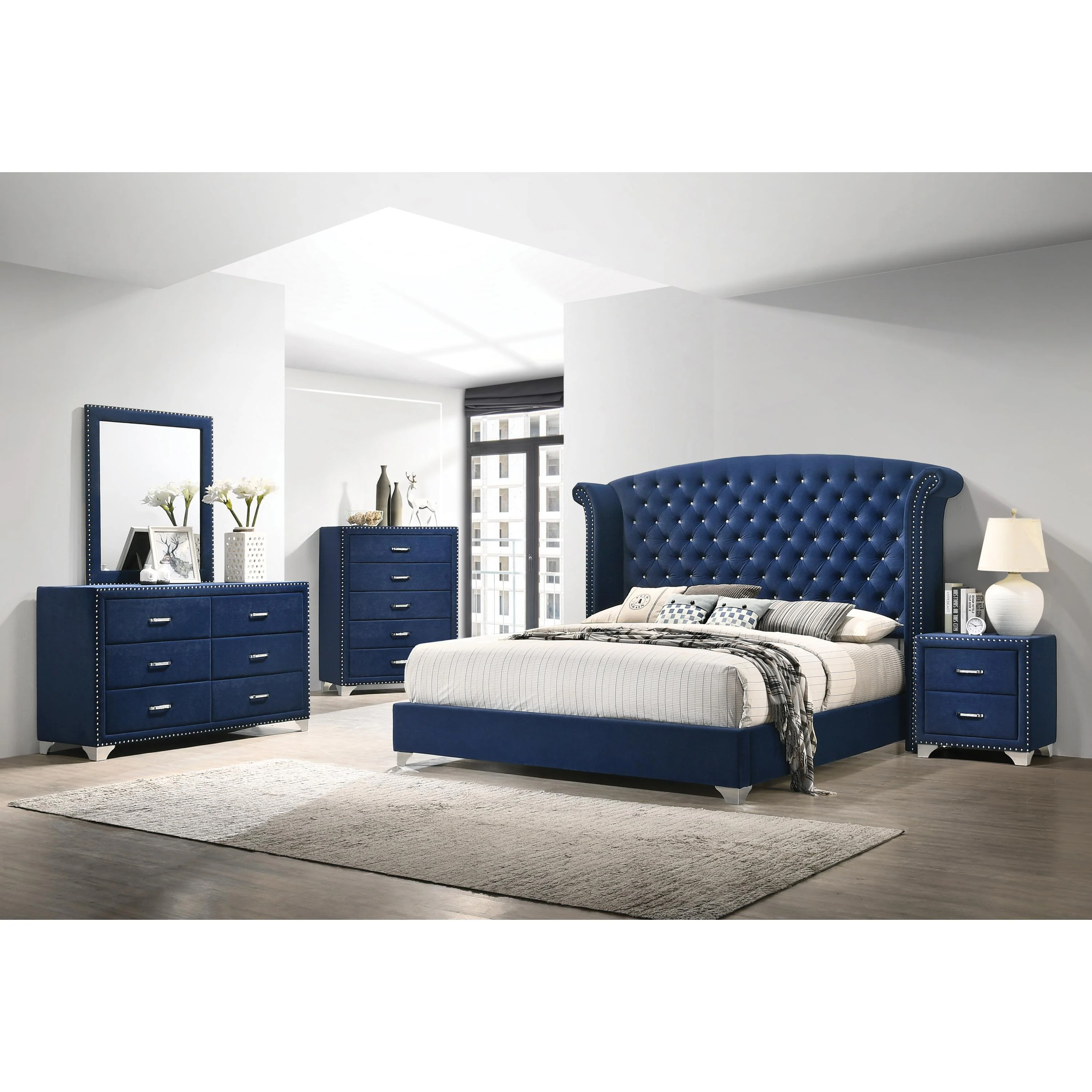 Coaster Furniture Melody 223371KE 7 pc King Panel Bedroom Set - Image 1