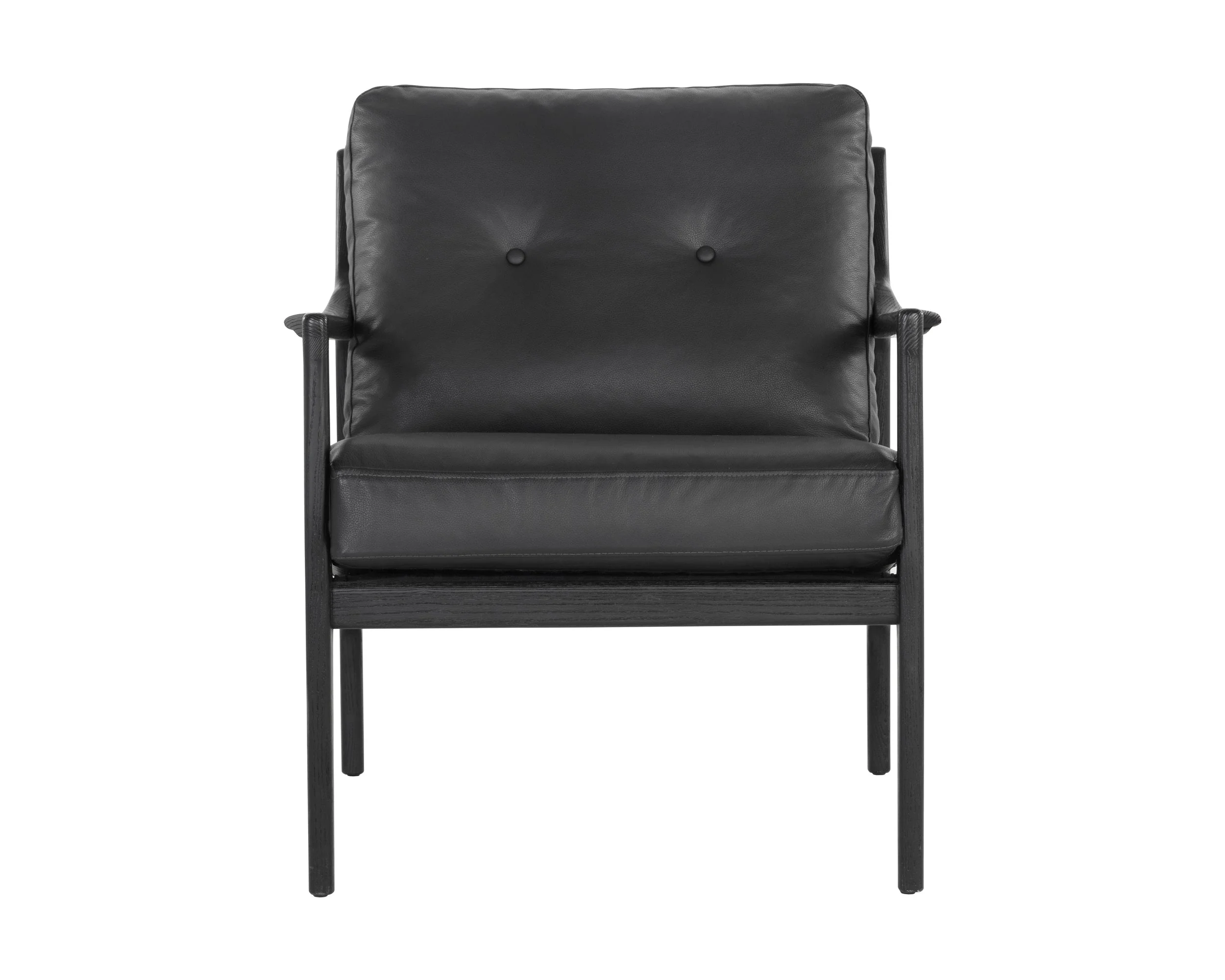 Gilmore Lounge Chair - Black - Black Leather - Image 2