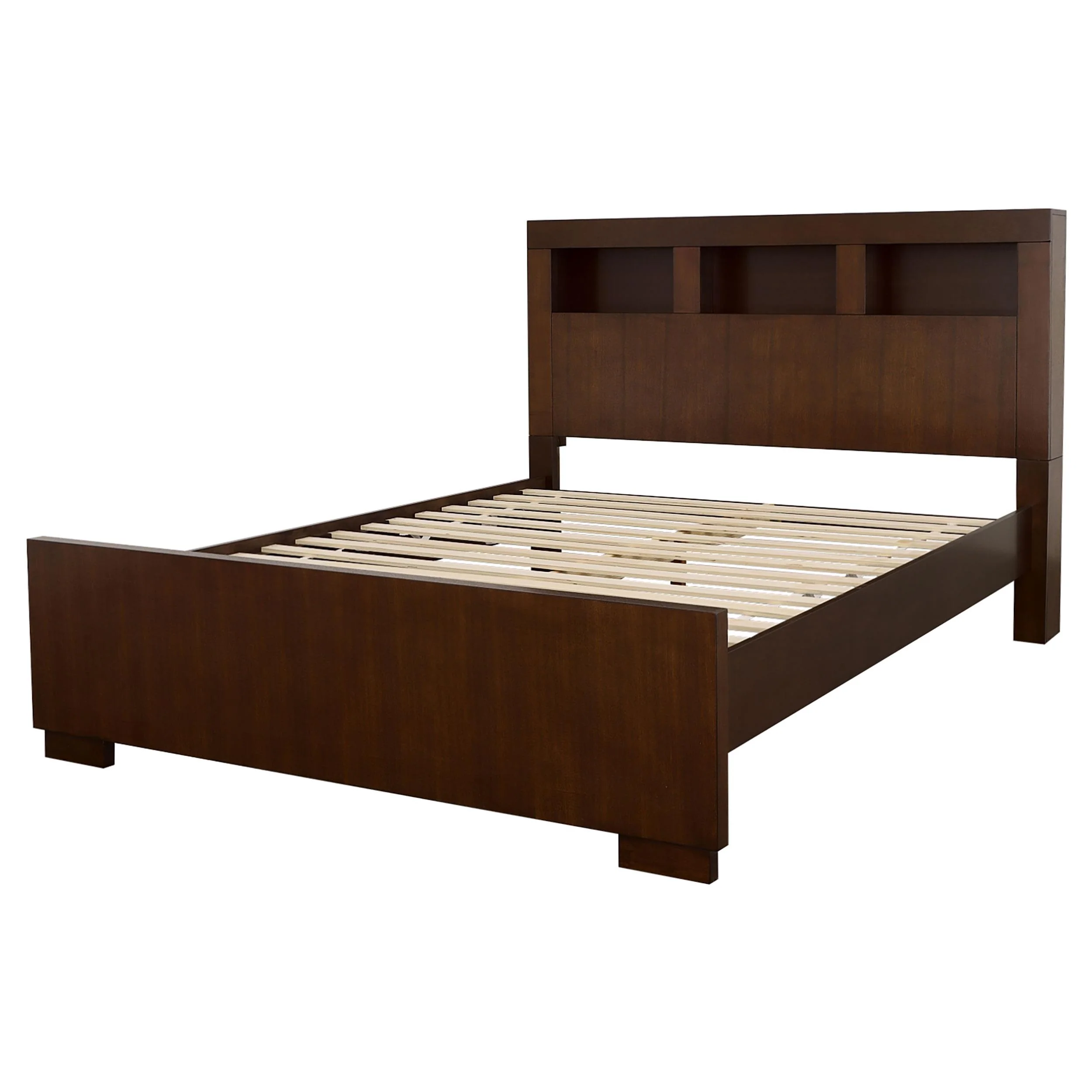 Coaster Furniture Jessica 200719KE Eastern King LED Storage Bookcase Bed - Cappuccino - Image 3