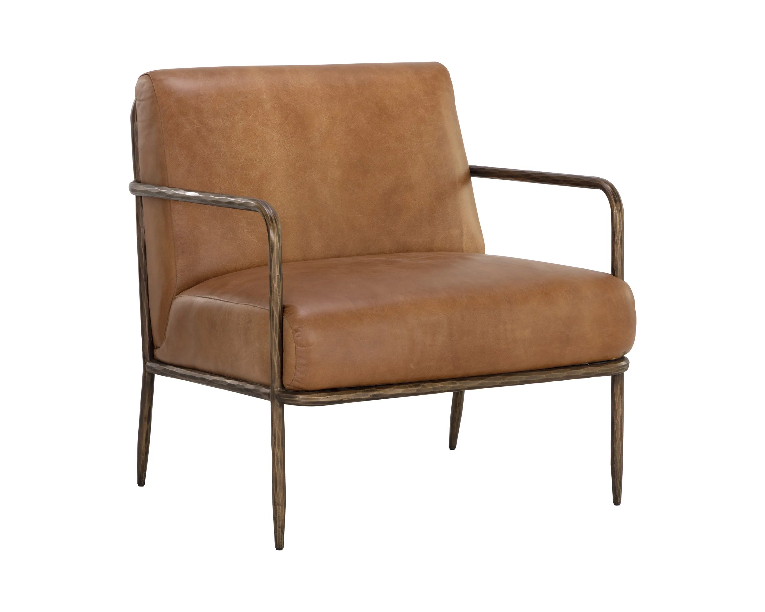 Lathan Lounge Chair – Tan Leather