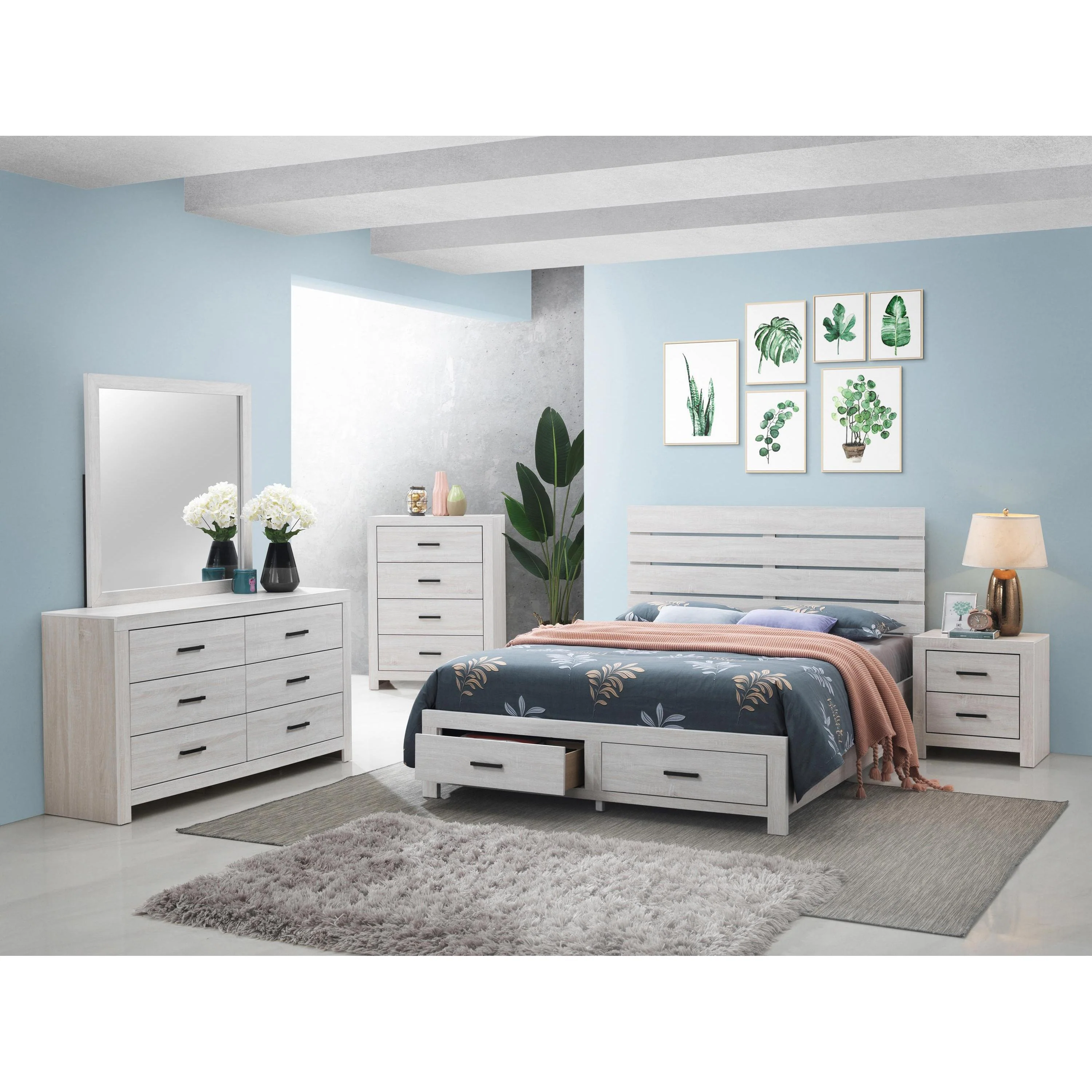 Coaster Furniture Marion 207050KE 6 pc King Panel Bedroom Set - Image 1