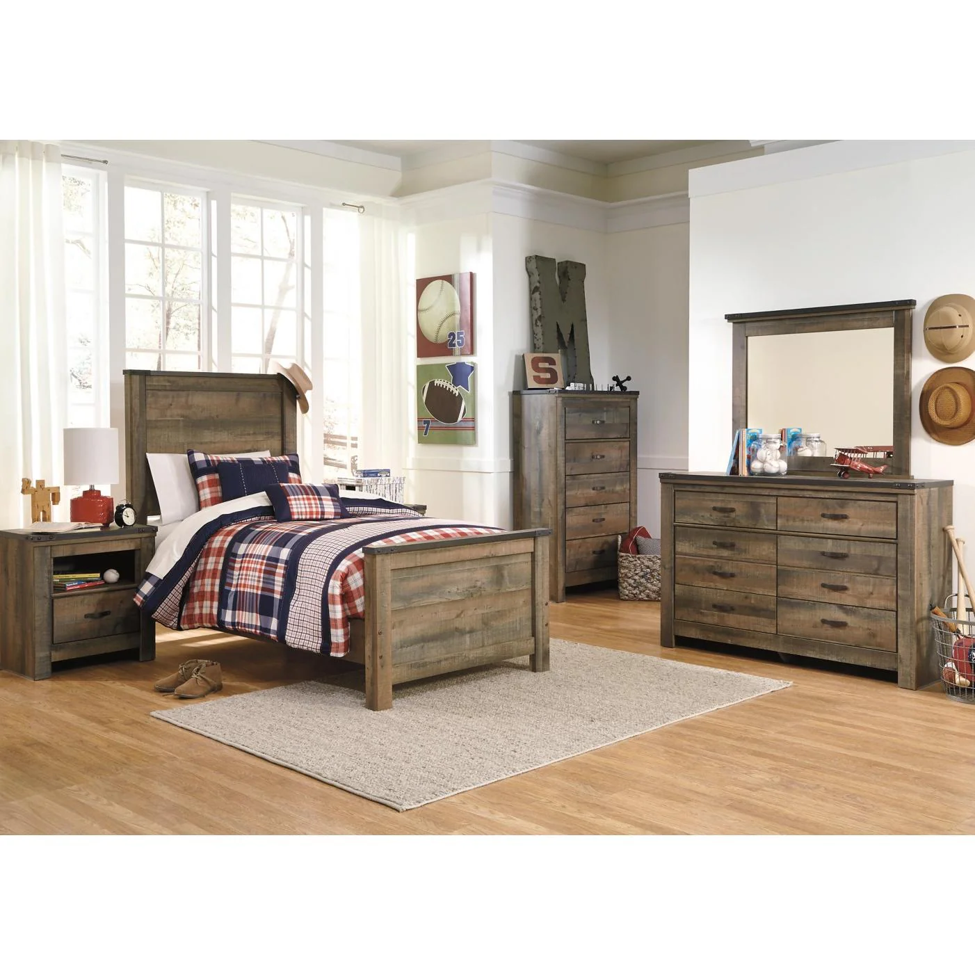 Signature Design by Ashley Trinell B446B2 Twin Panel Bed - Image 3