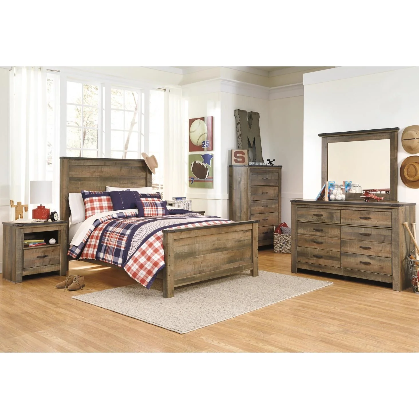 Signature Design by Ashley Trinell B446B3 Full Panel Bed - Image 3