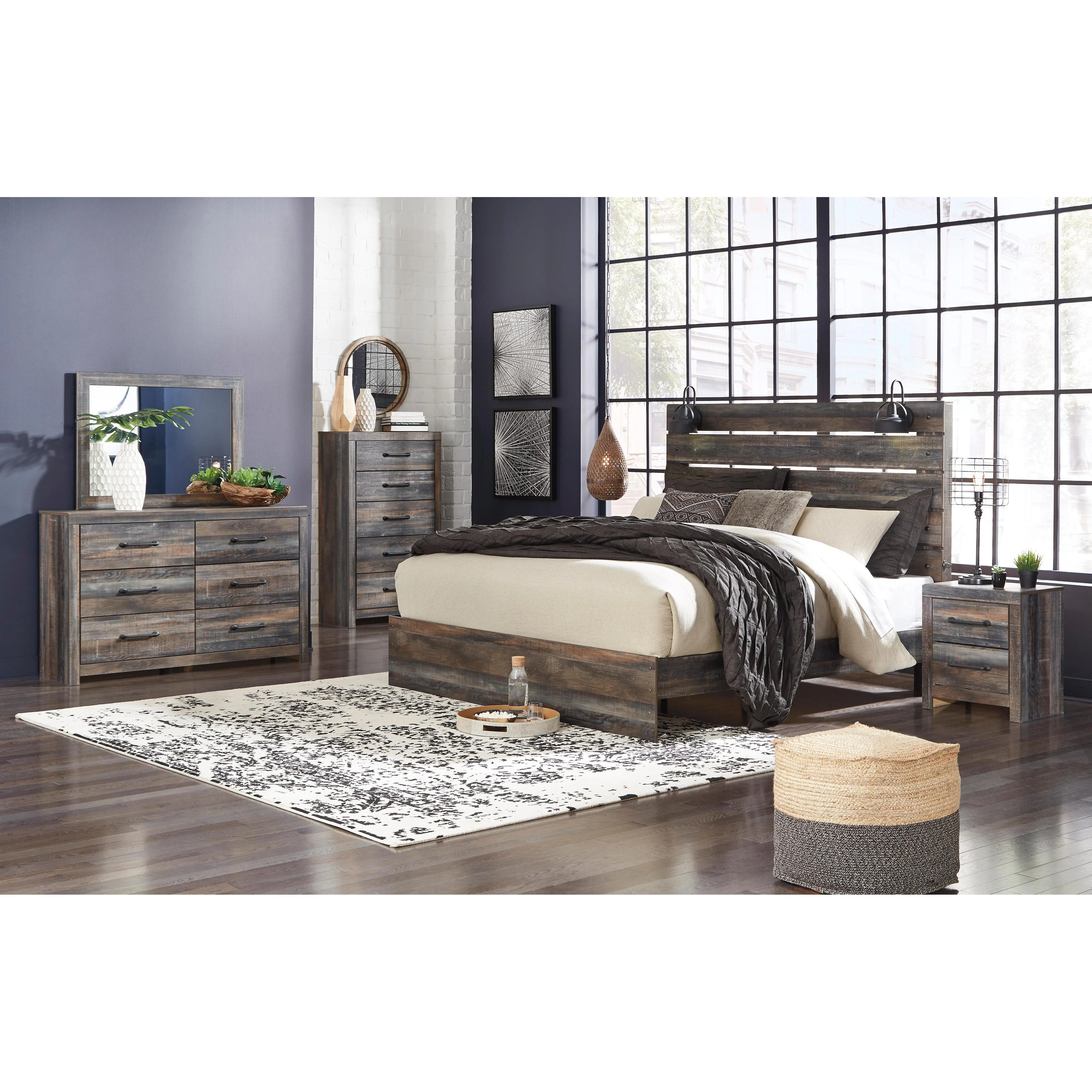 Signature Design by Ashley Drystan B211 6 pc King Panel Bedroom Set - Image 1