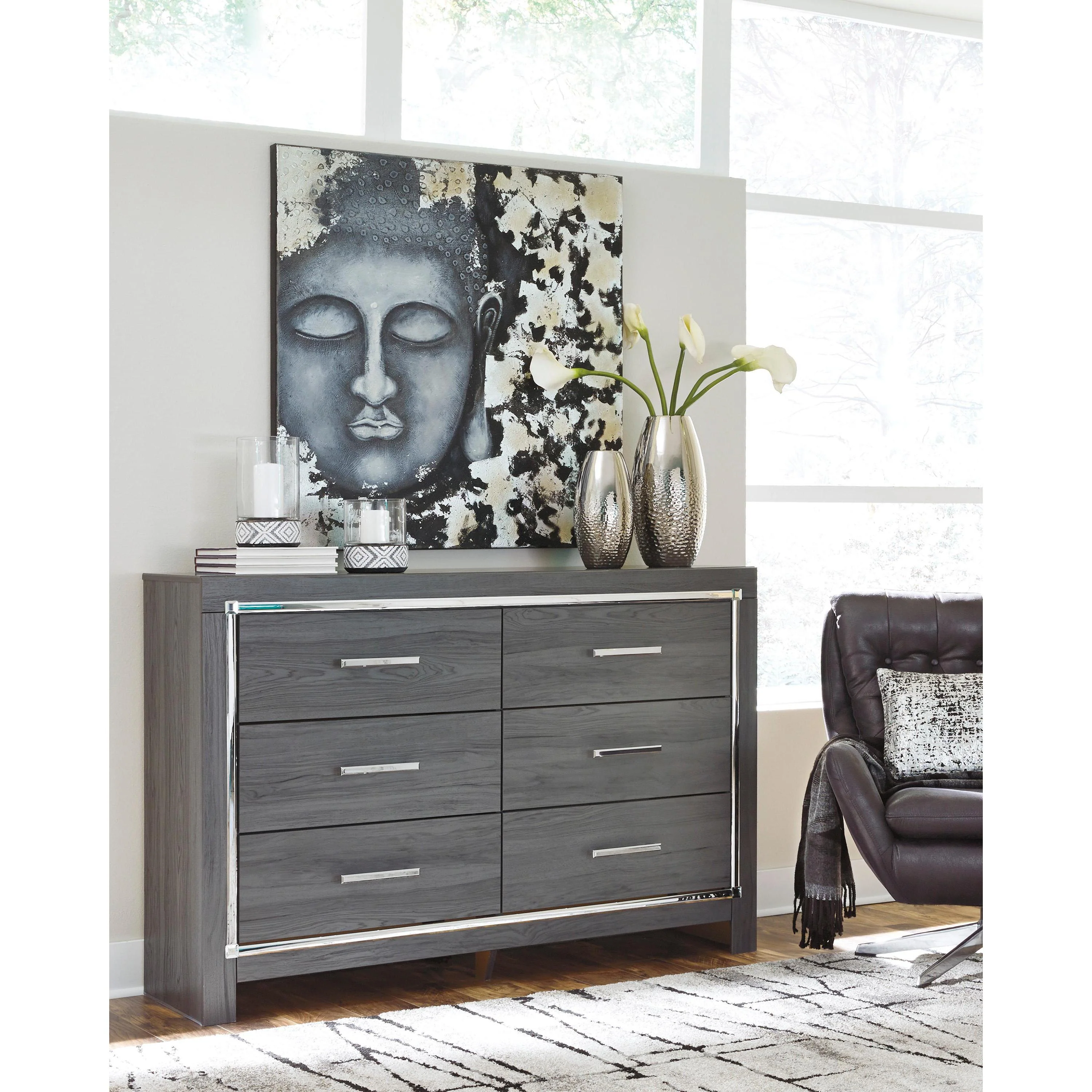 Signature Design by Ashley Lodanna B214 6 pc King Panel Bedroom Set - Image 3