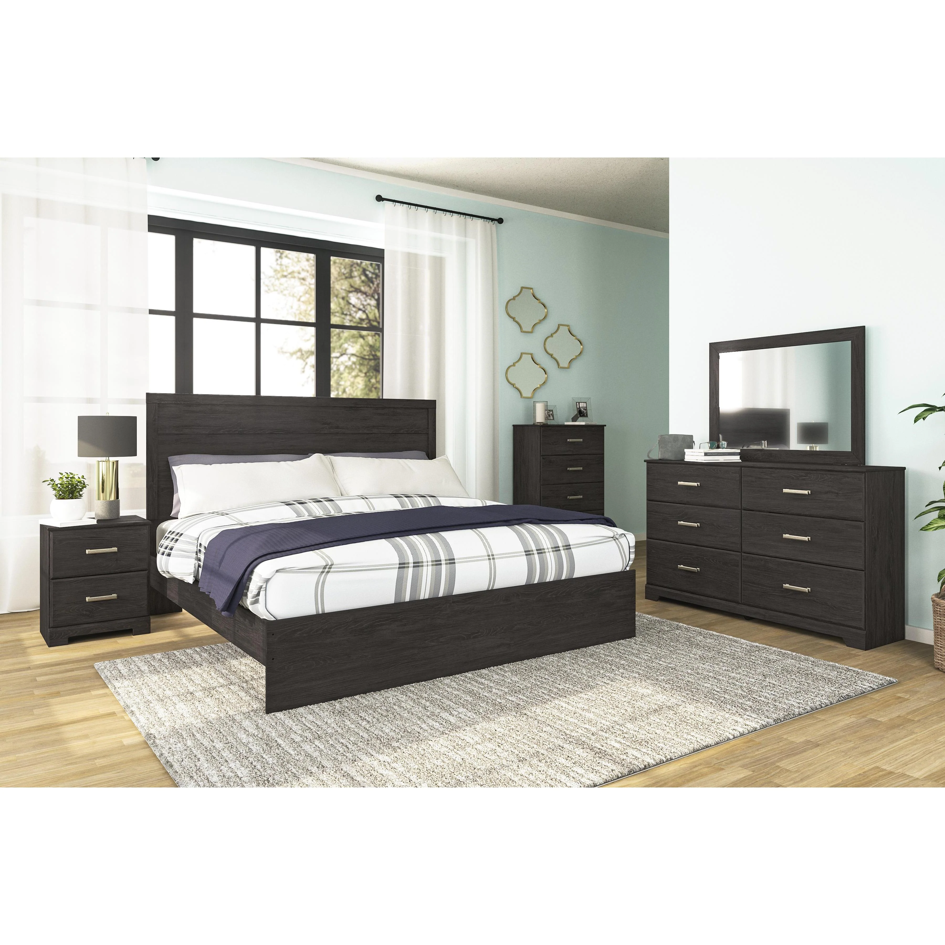 Signature Design by Ashley Belachime B2589 6 pc King Panel Bedroom Set - Image 1
