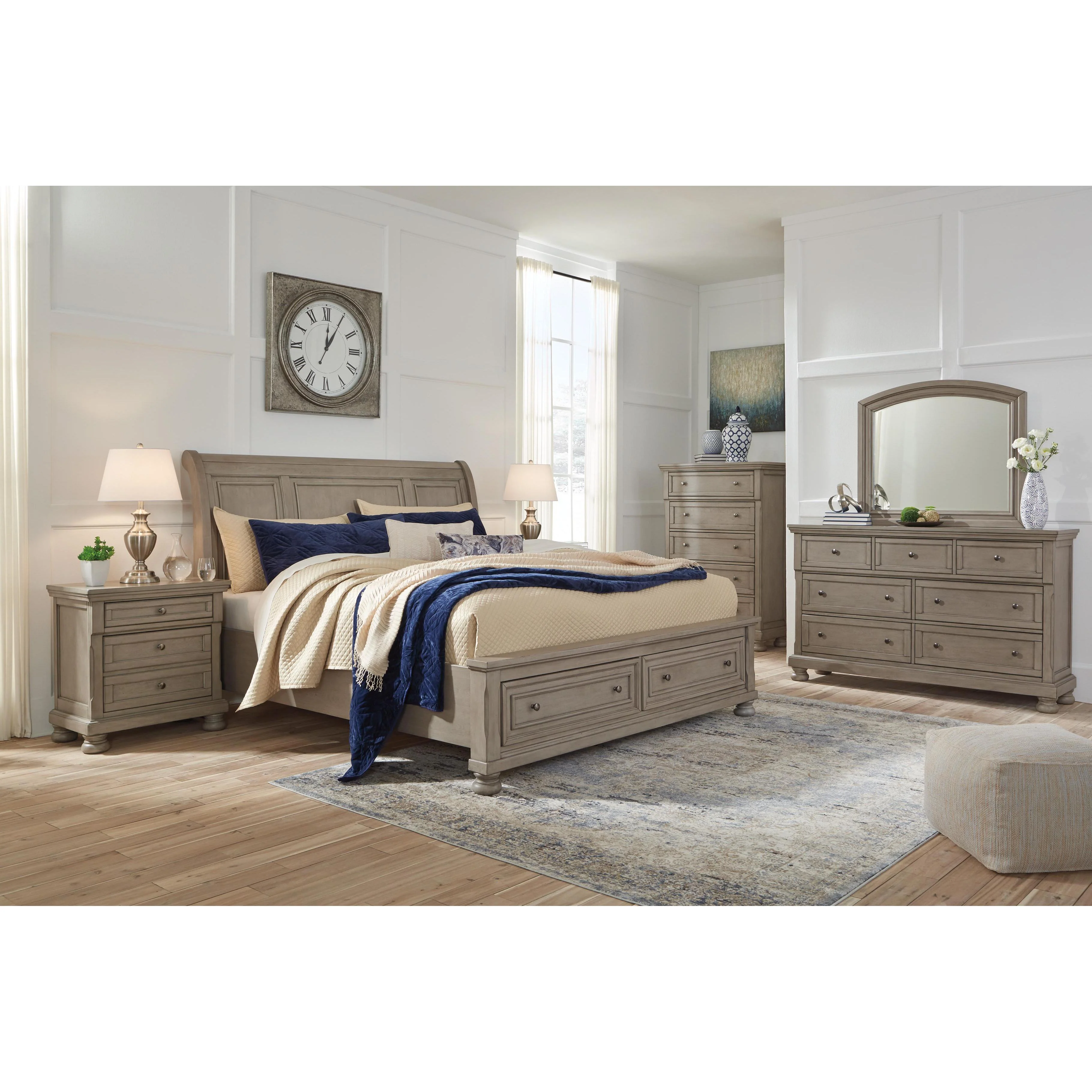 Signature Design by Ashley Lettner B733 8 pc Queen Sleigh Storage Bedroom Set - Image 1