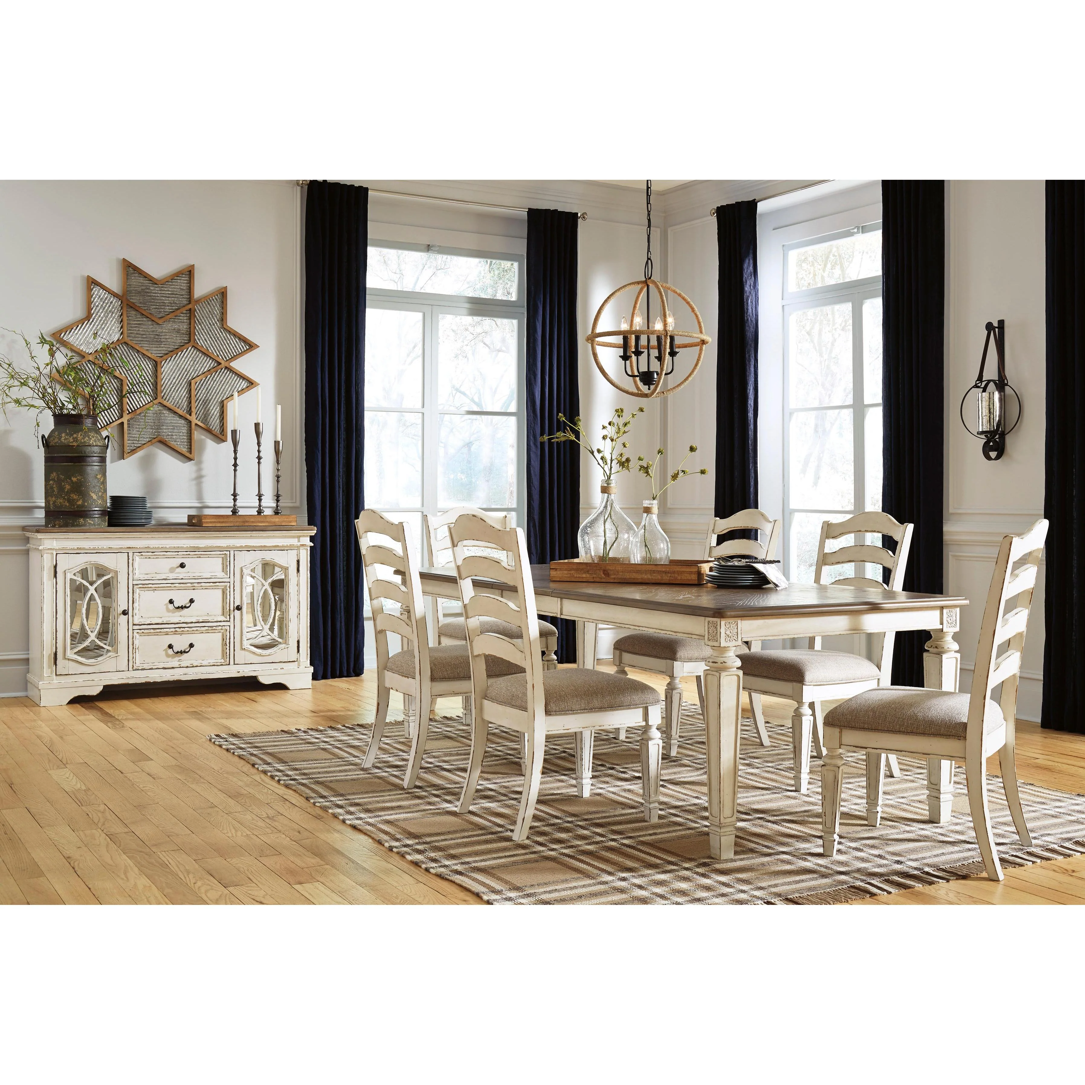 Signature Design by Ashley Realyn D743D4 7 pc Dining Set - Image 1