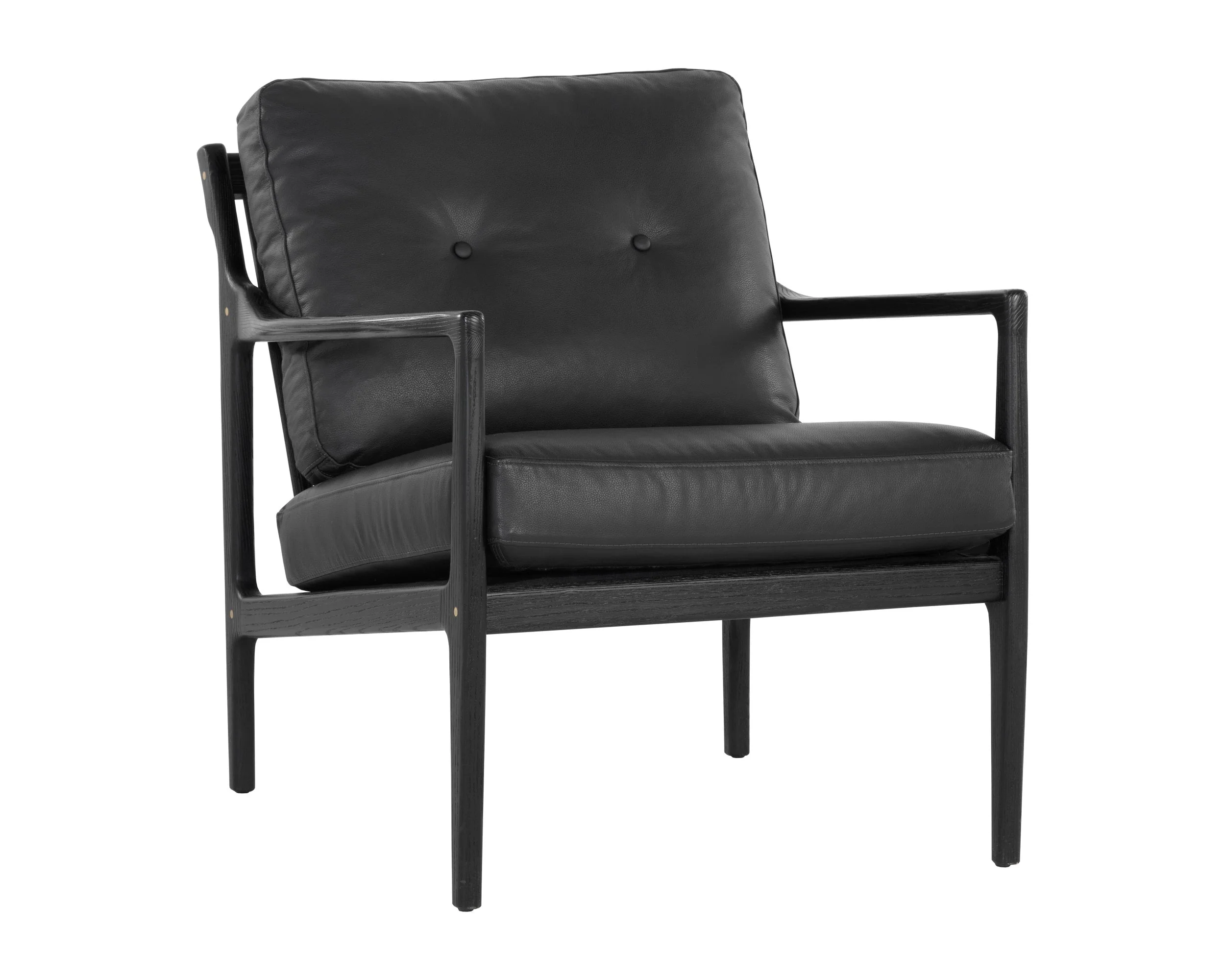 Gilmore Lounge Chair – Black – Black Leather