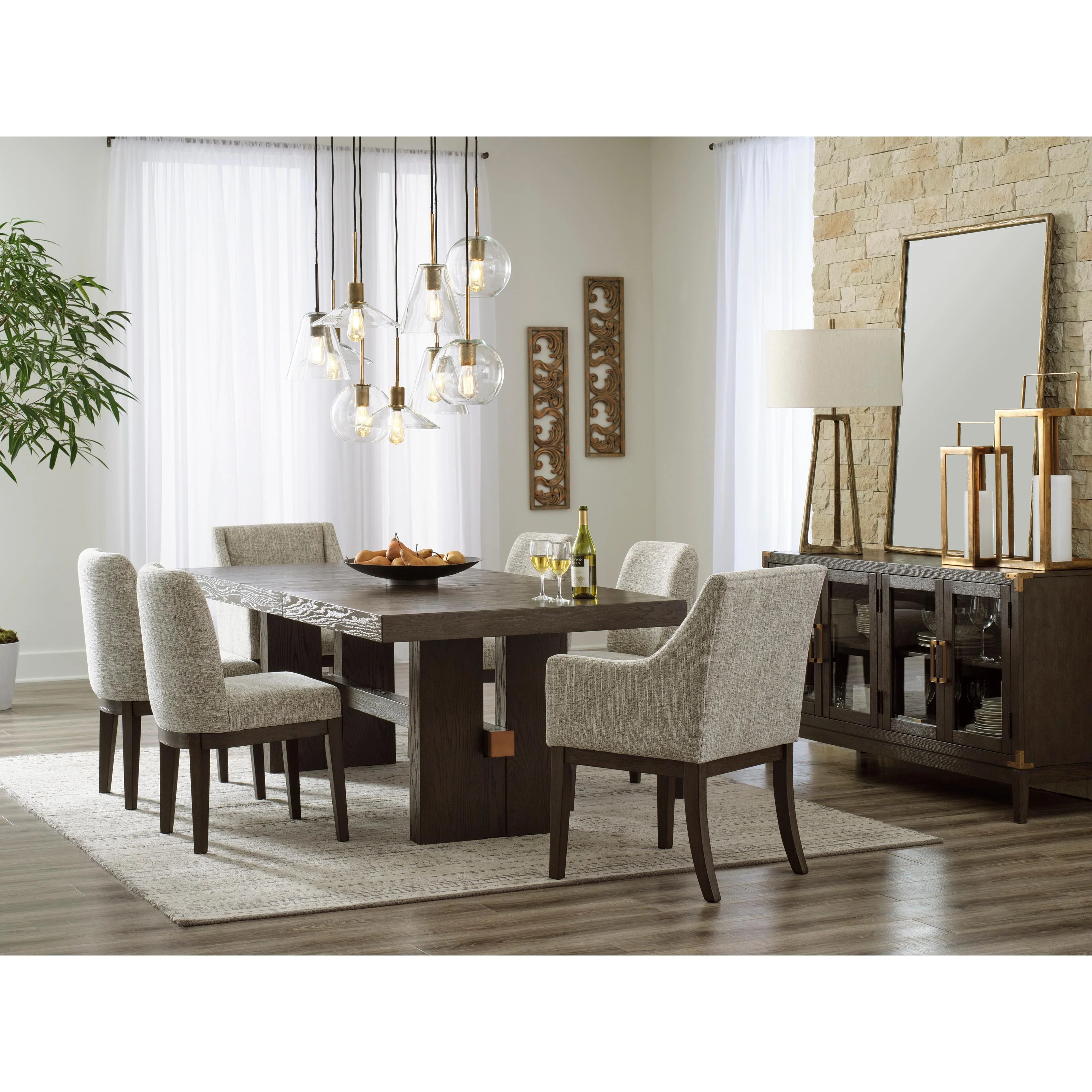Signature Design by Ashley Burkhaus D984D3 7 pc Dining Set - Image 1