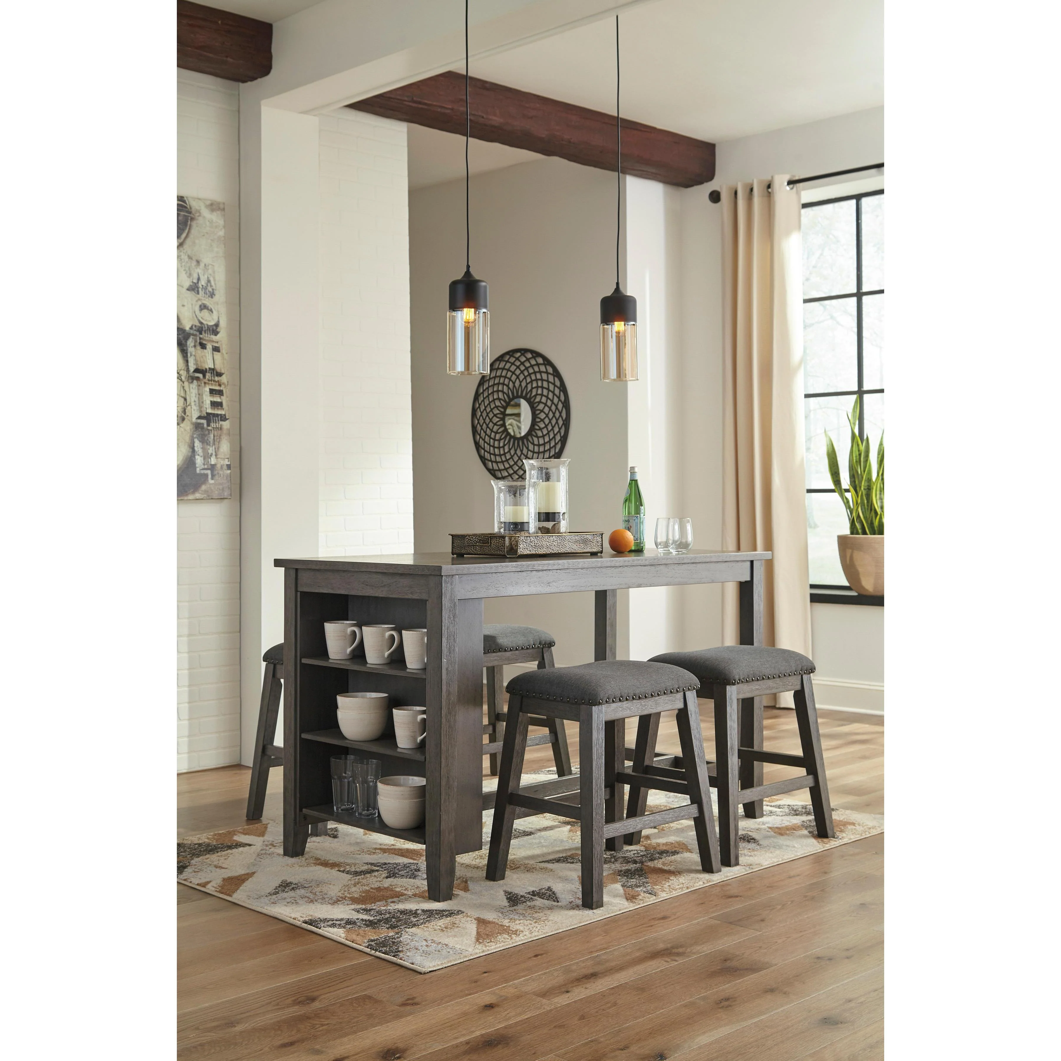 Signature Design by Ashley Caitbrook D388D3 5 pc Counter Height Dining Set - Image 1