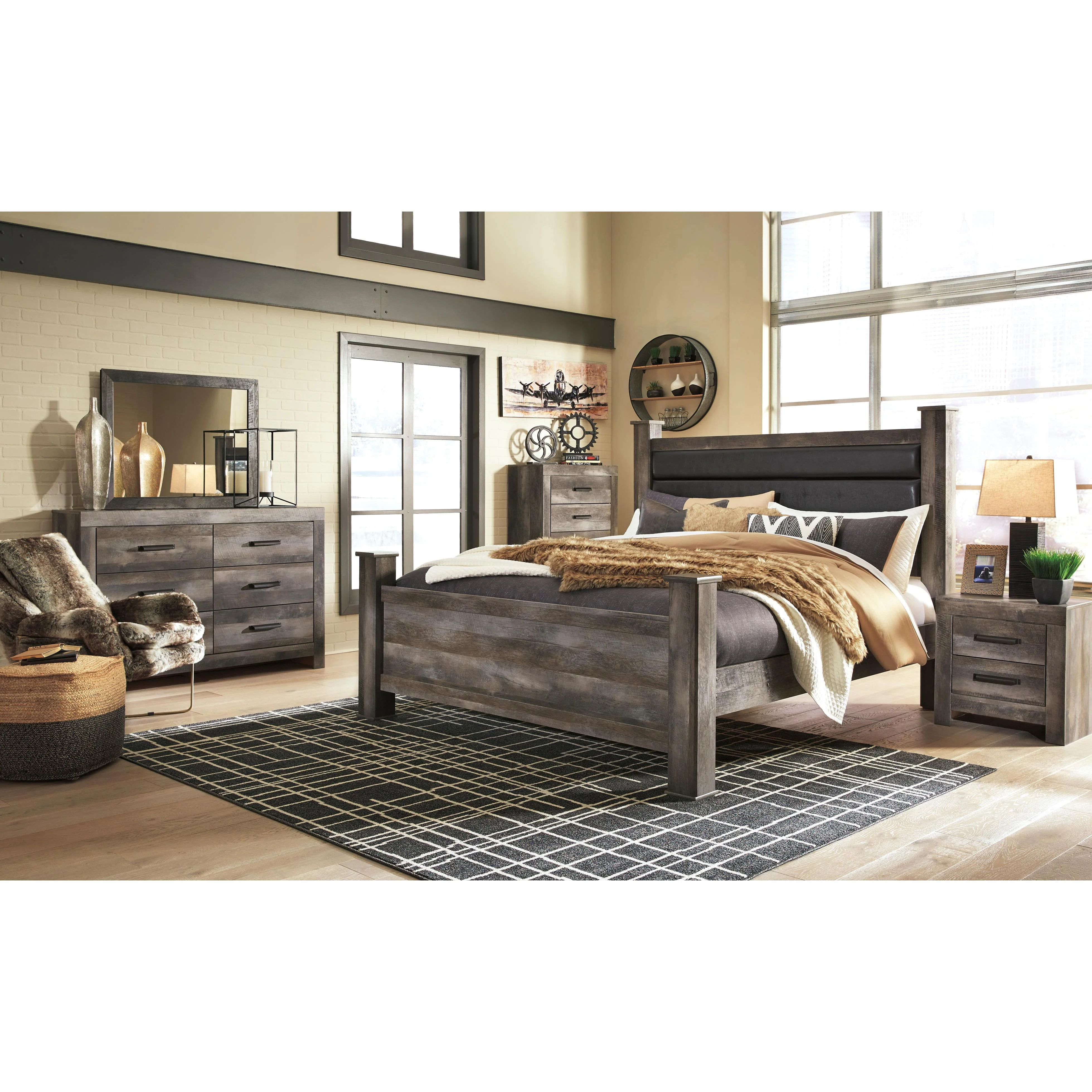 Signature Design by Ashley Wynnlow B440 8 pc King Poster Bedroom Set - Image 1