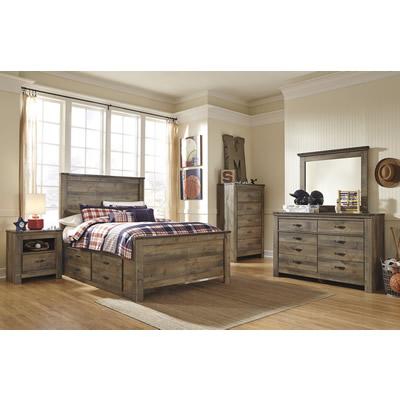 Signature Design by Ashley Trinell B446B10 Full Panel Bed with 2 Storage Drawers - Image 2