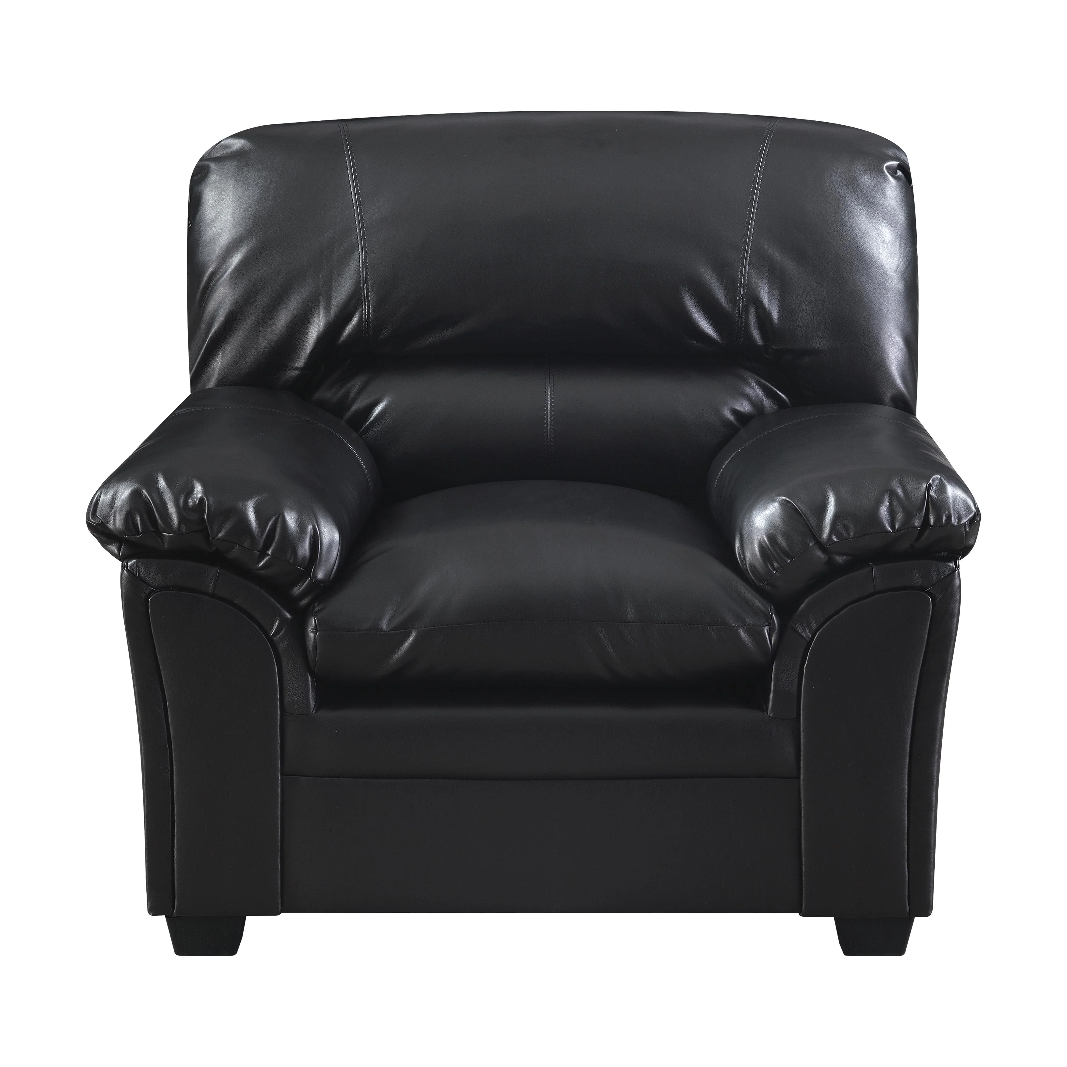 Homelegance Talon Stationary Bonded Leather Chair 8511BK-1 - Image 1