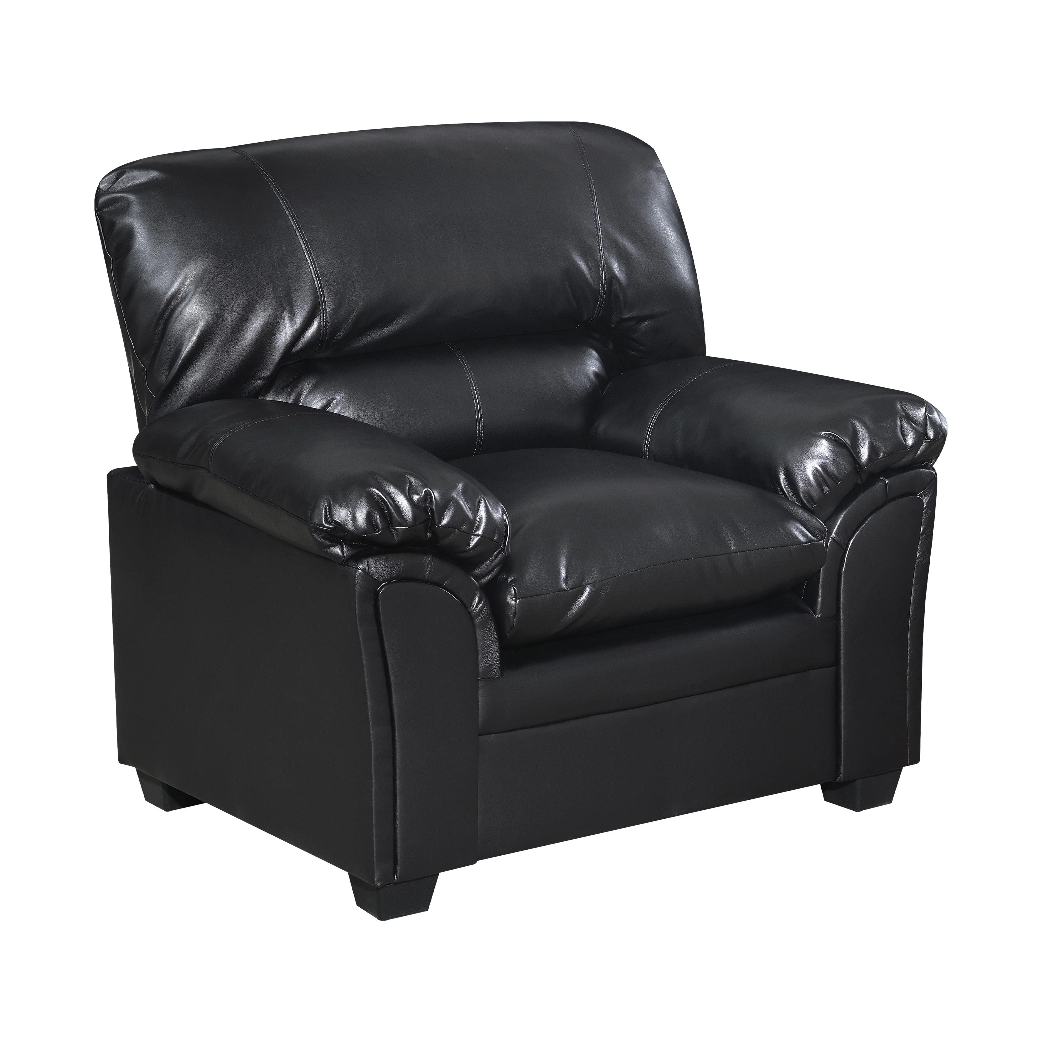 Homelegance Talon Stationary Bonded Leather Chair 8511BK-1 - Image 2