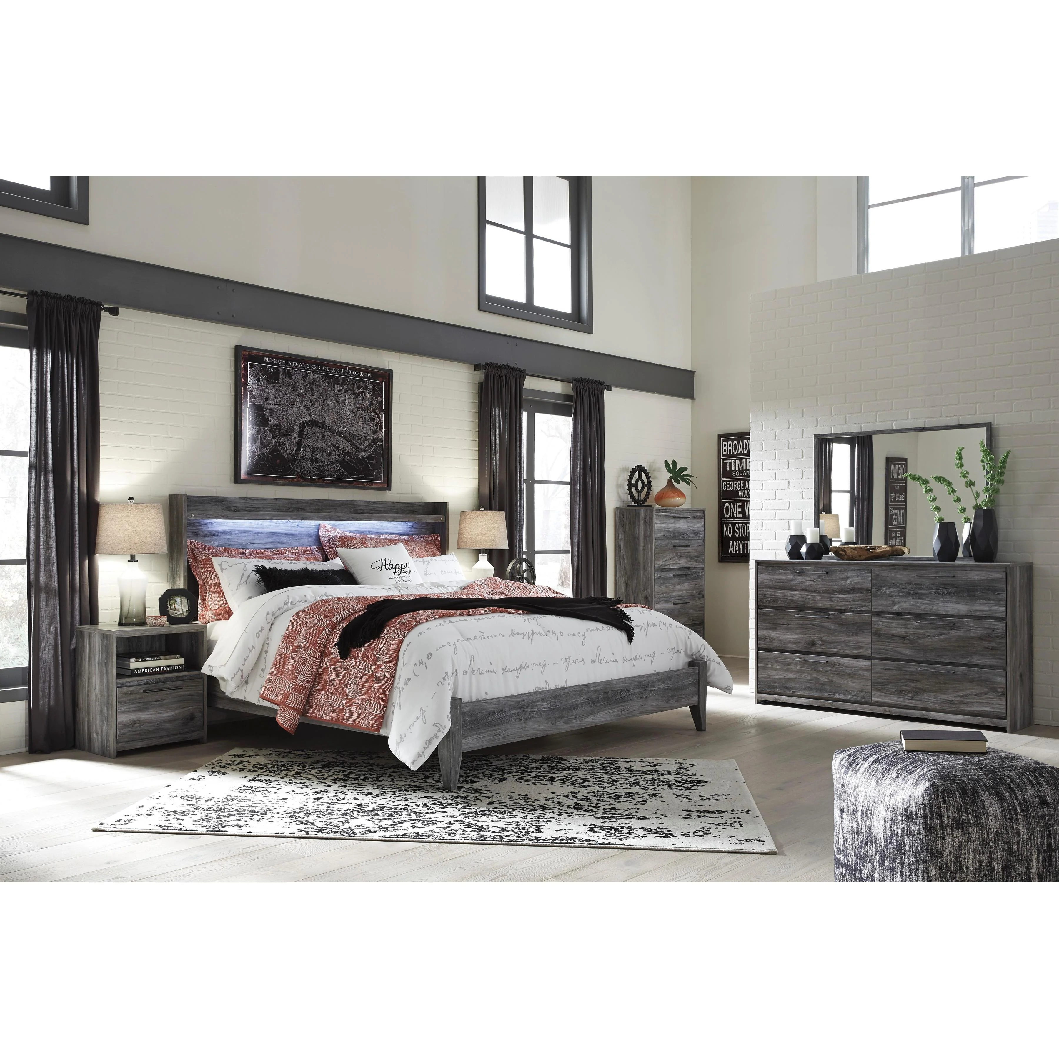 Signature Design by Ashley Baystorm B221B44 6 pc King Panel Bedroom Set - Image 1