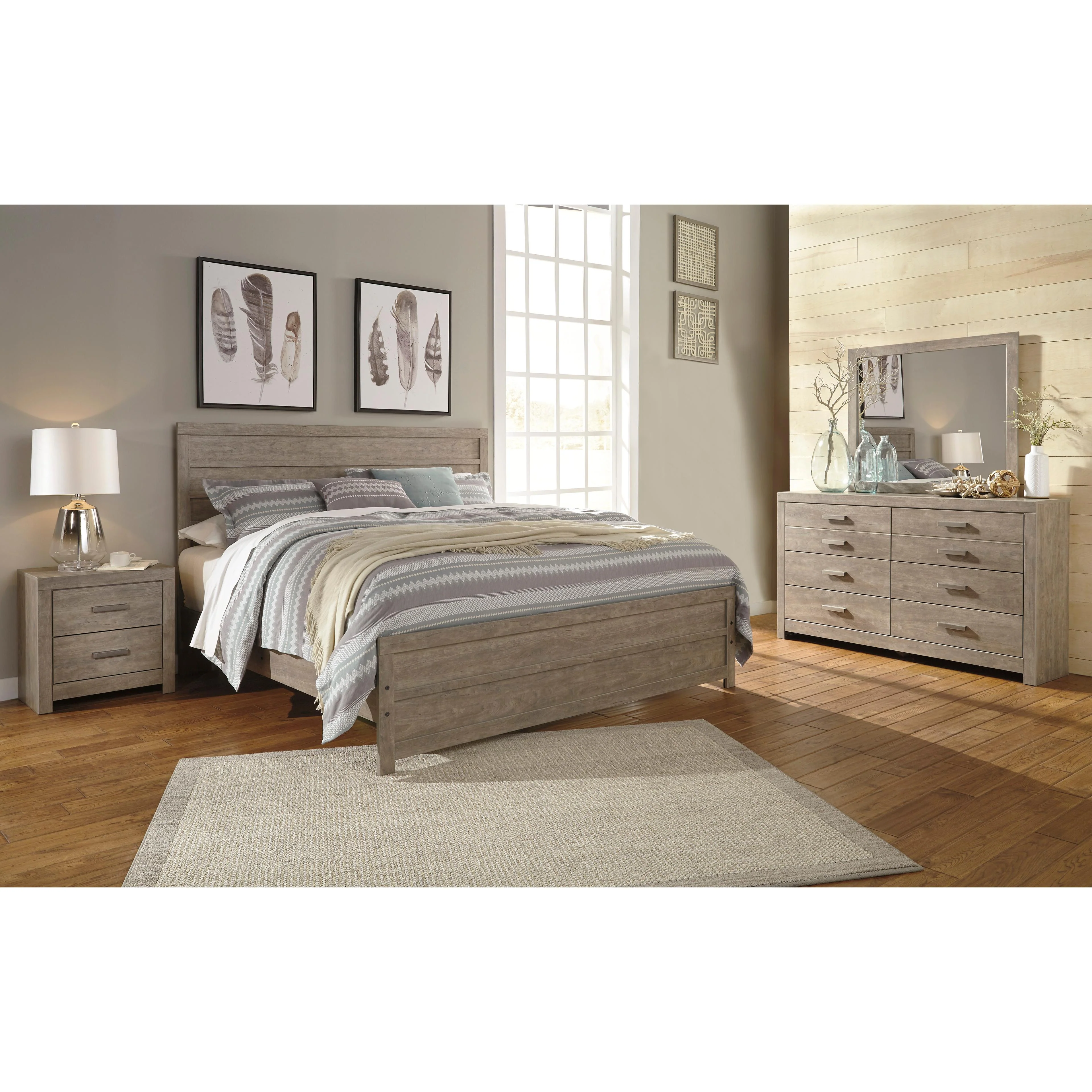 Signature Design by Ashley Culverbach B070B15 6 pc King Panel Bedroom Set - Image 1